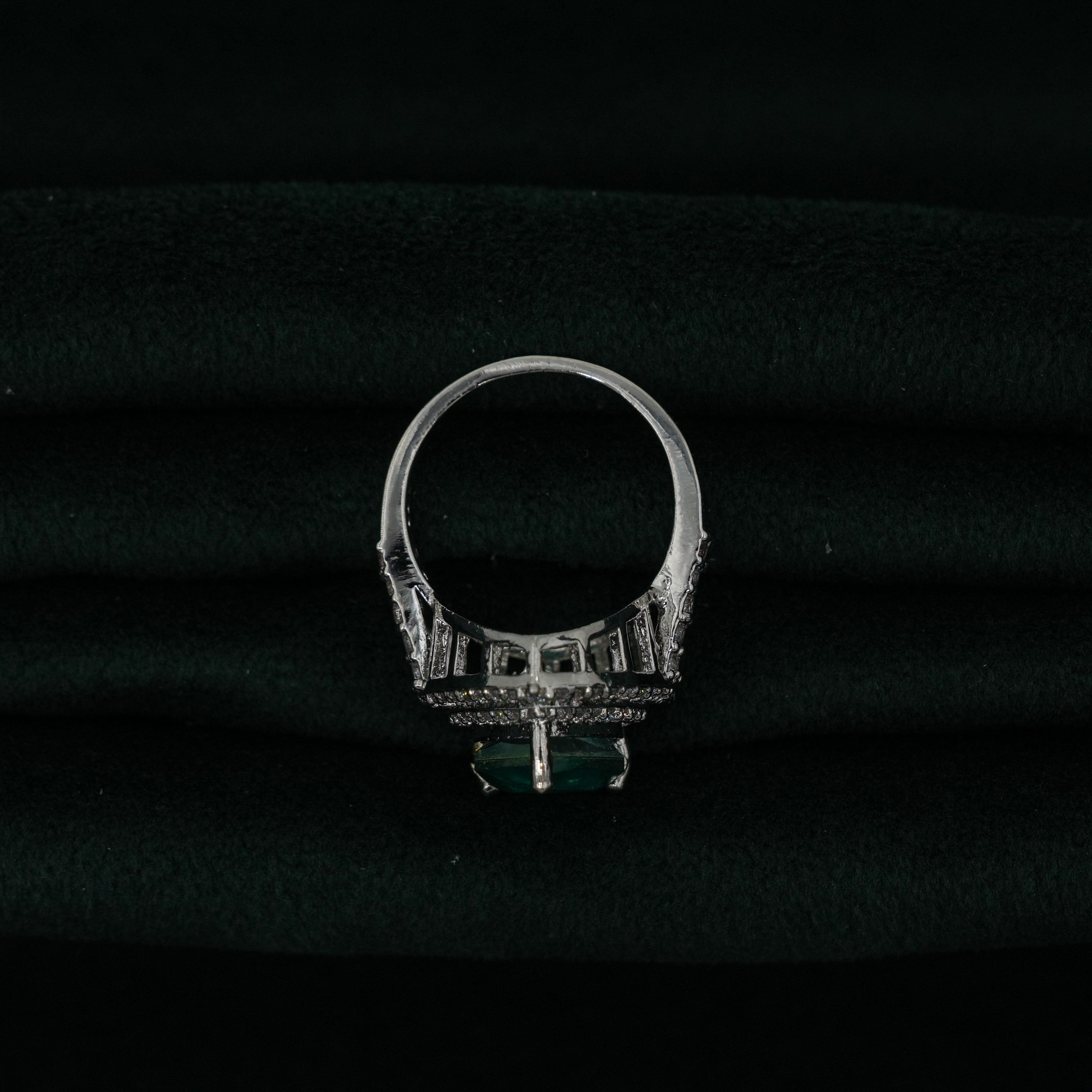 Silver Emerald Ring