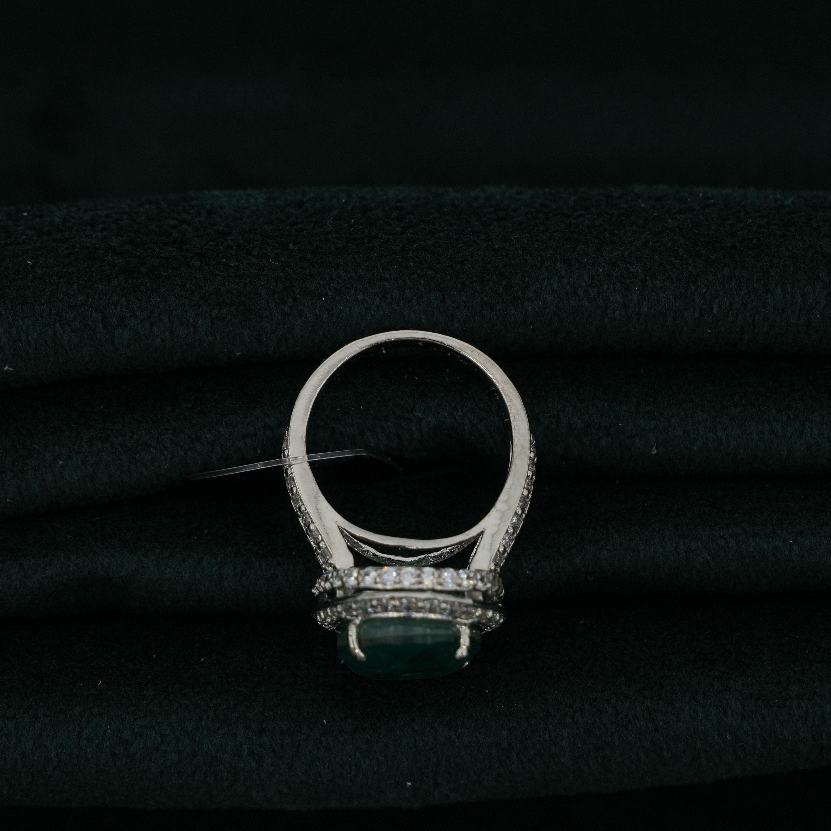 Silver Emerald Ring
