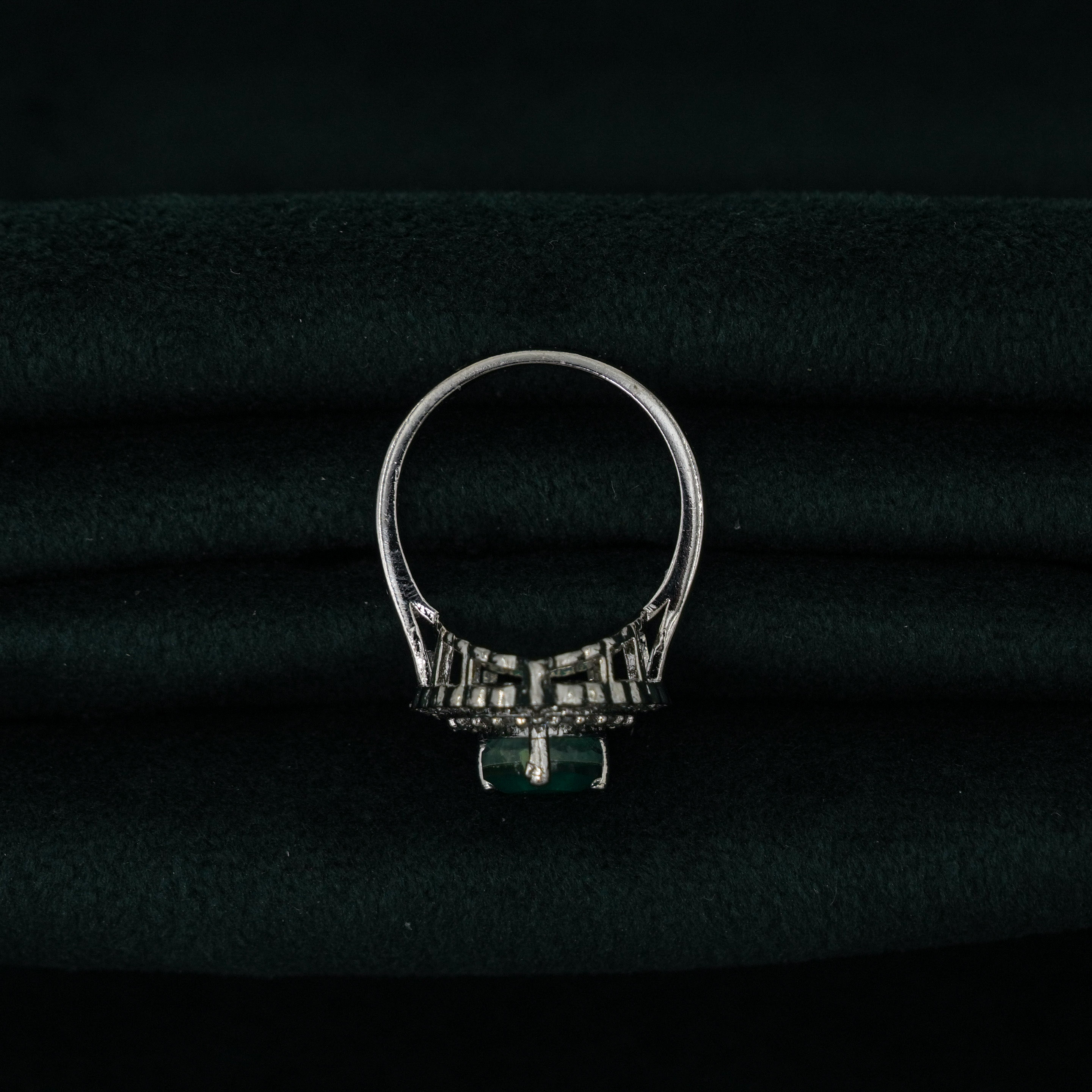 Silver Emerald Earring