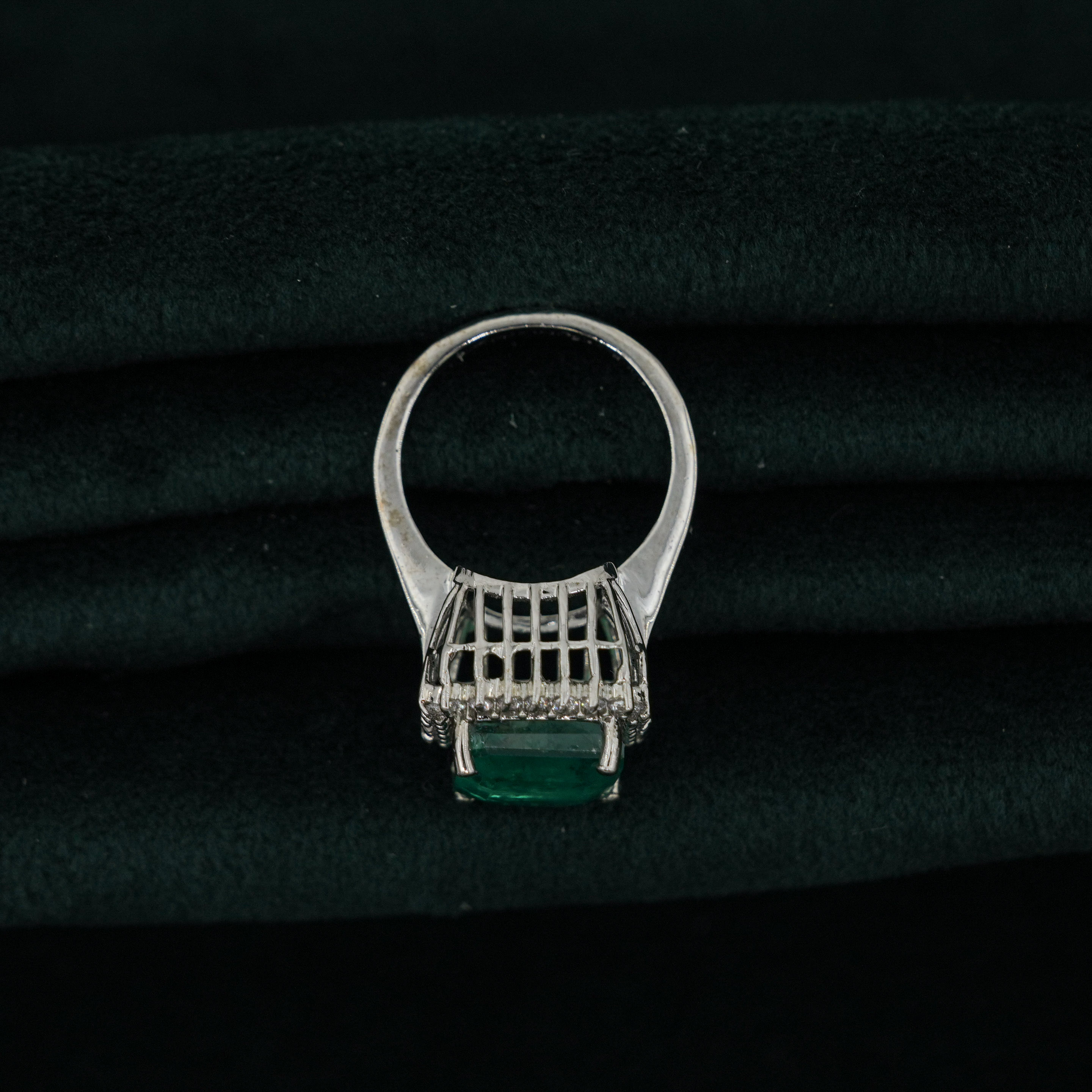 Silver Emerald Ring