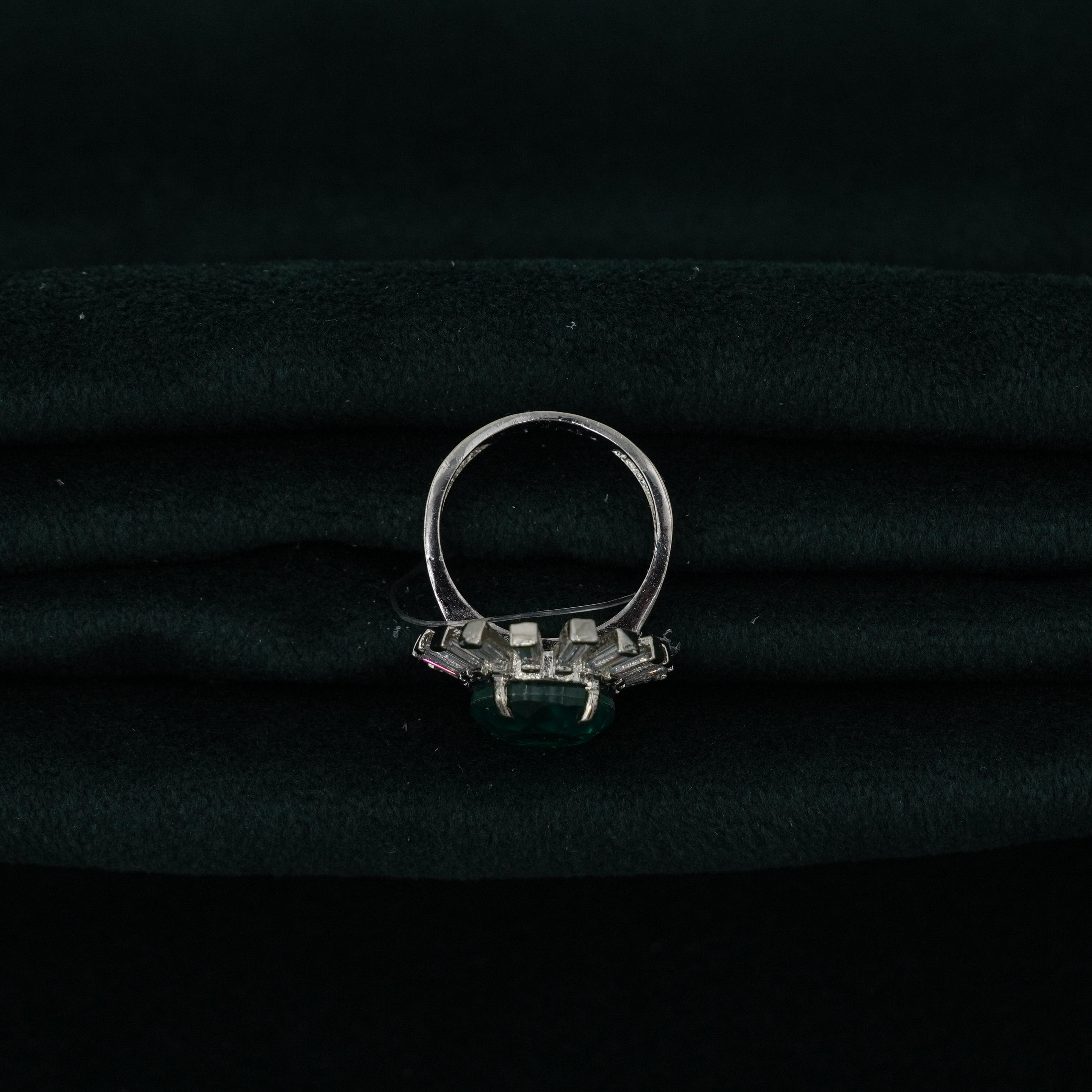Silver Emerald Ring