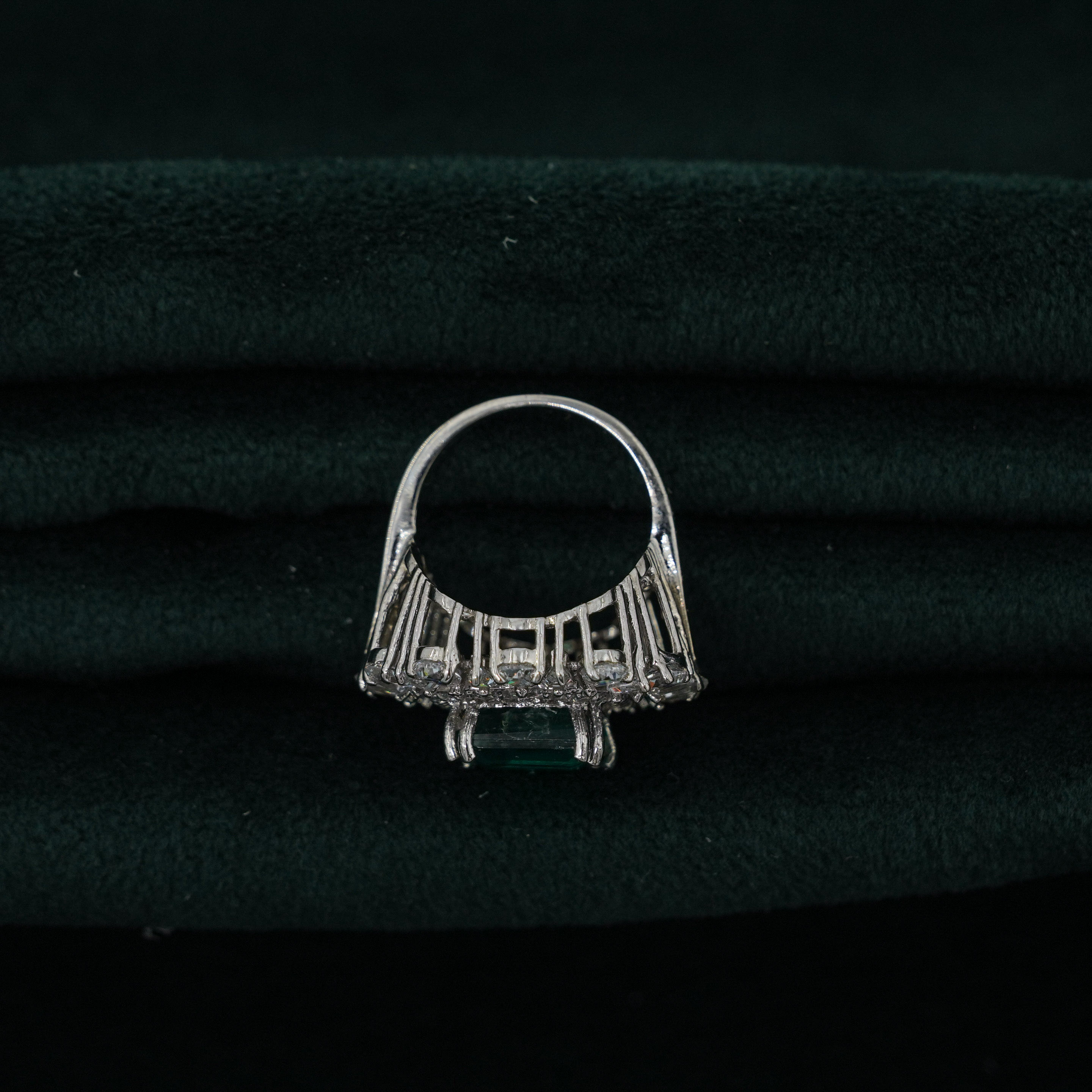 Silver Emerald Ring