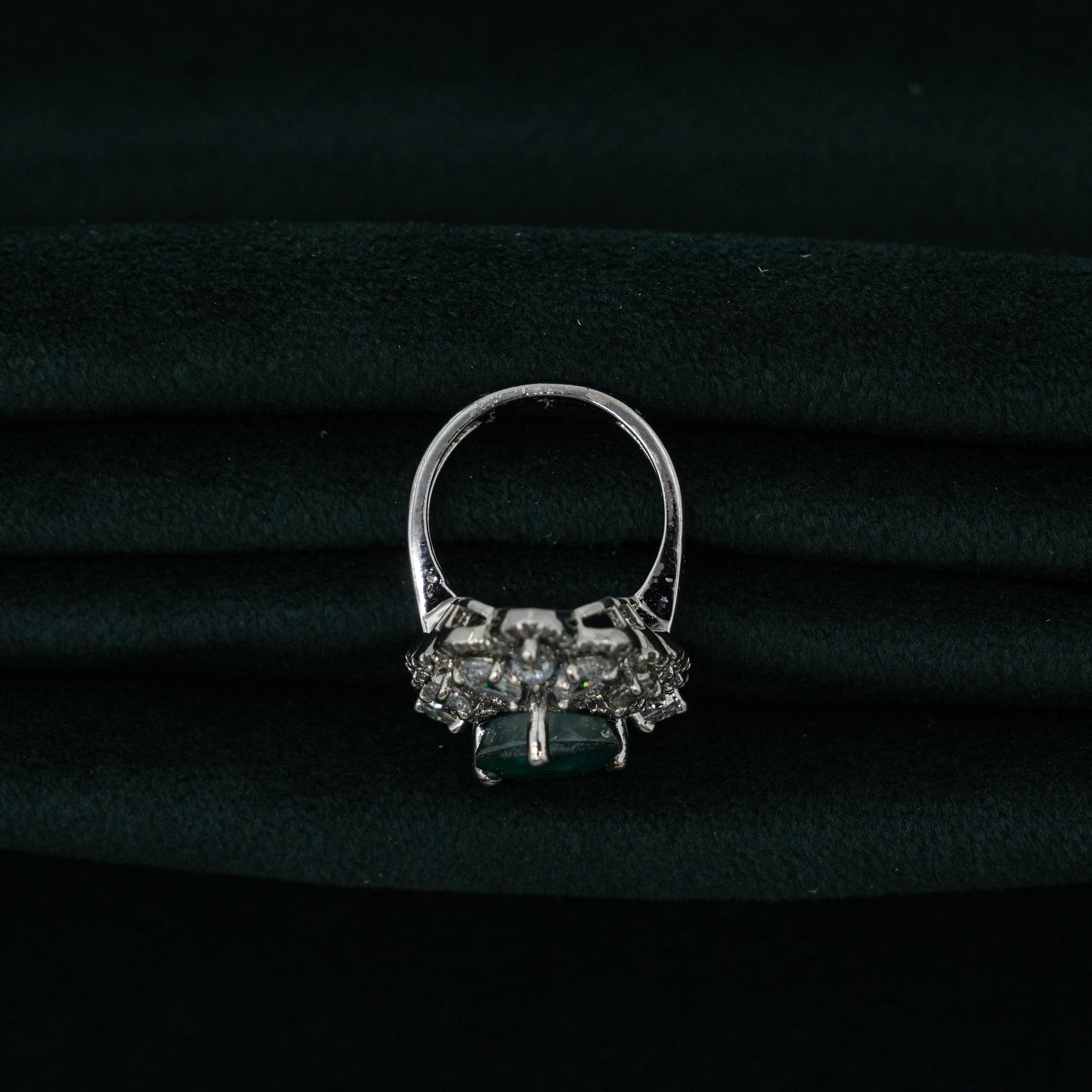 Silver Emerald Ring