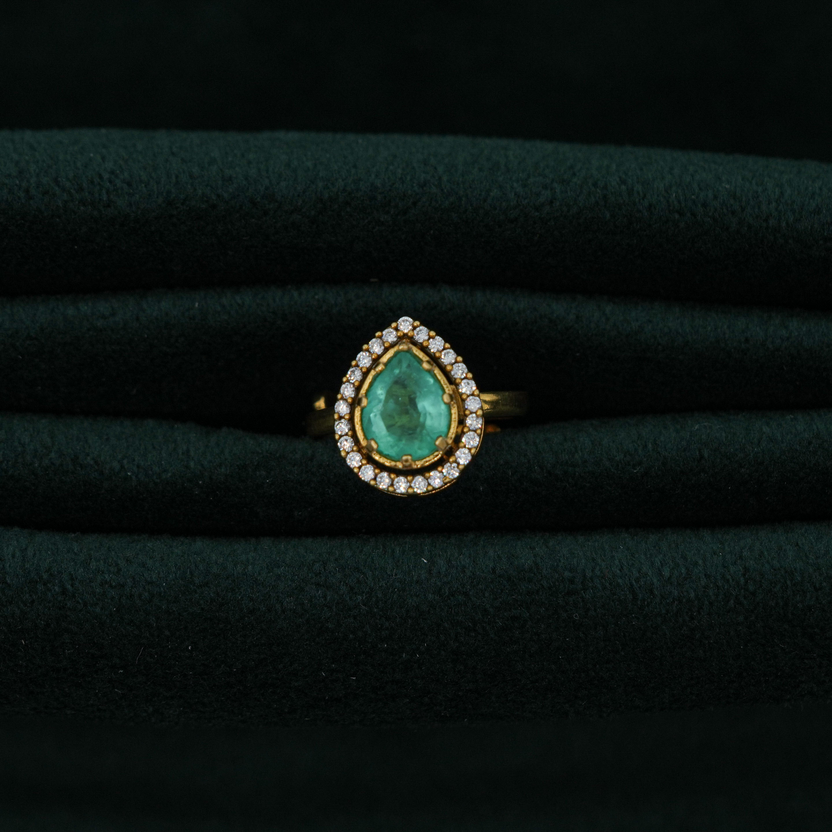 Silver Emerald Ring