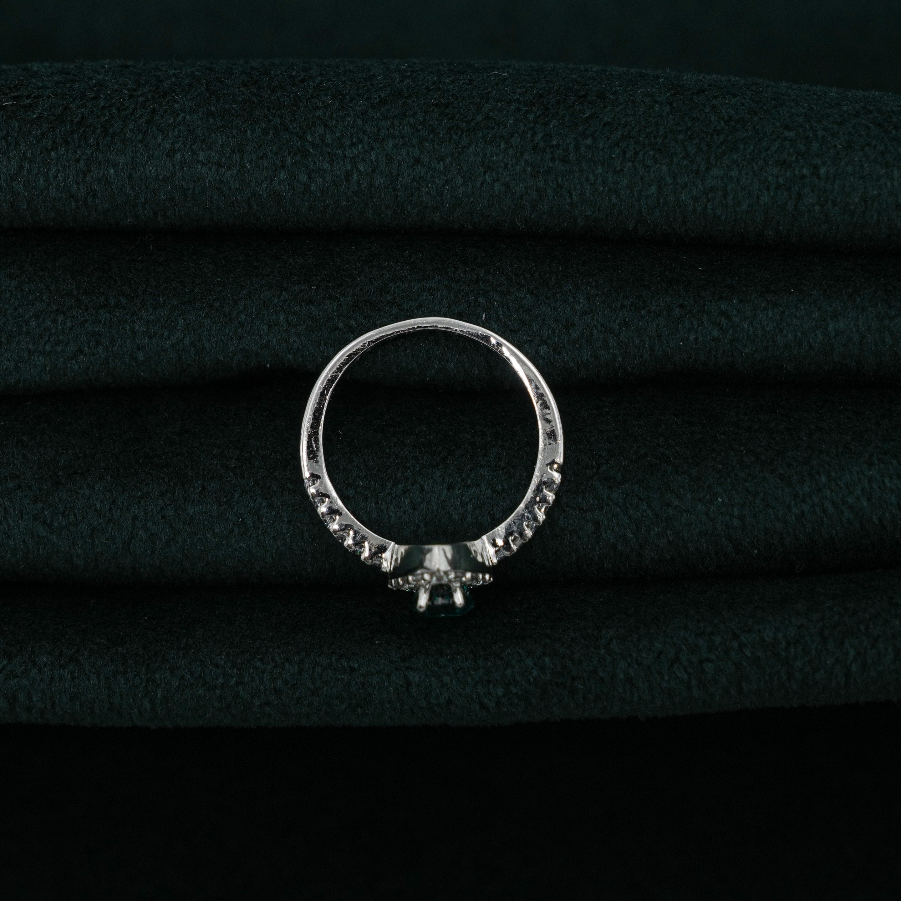 Silver Emerald Ring