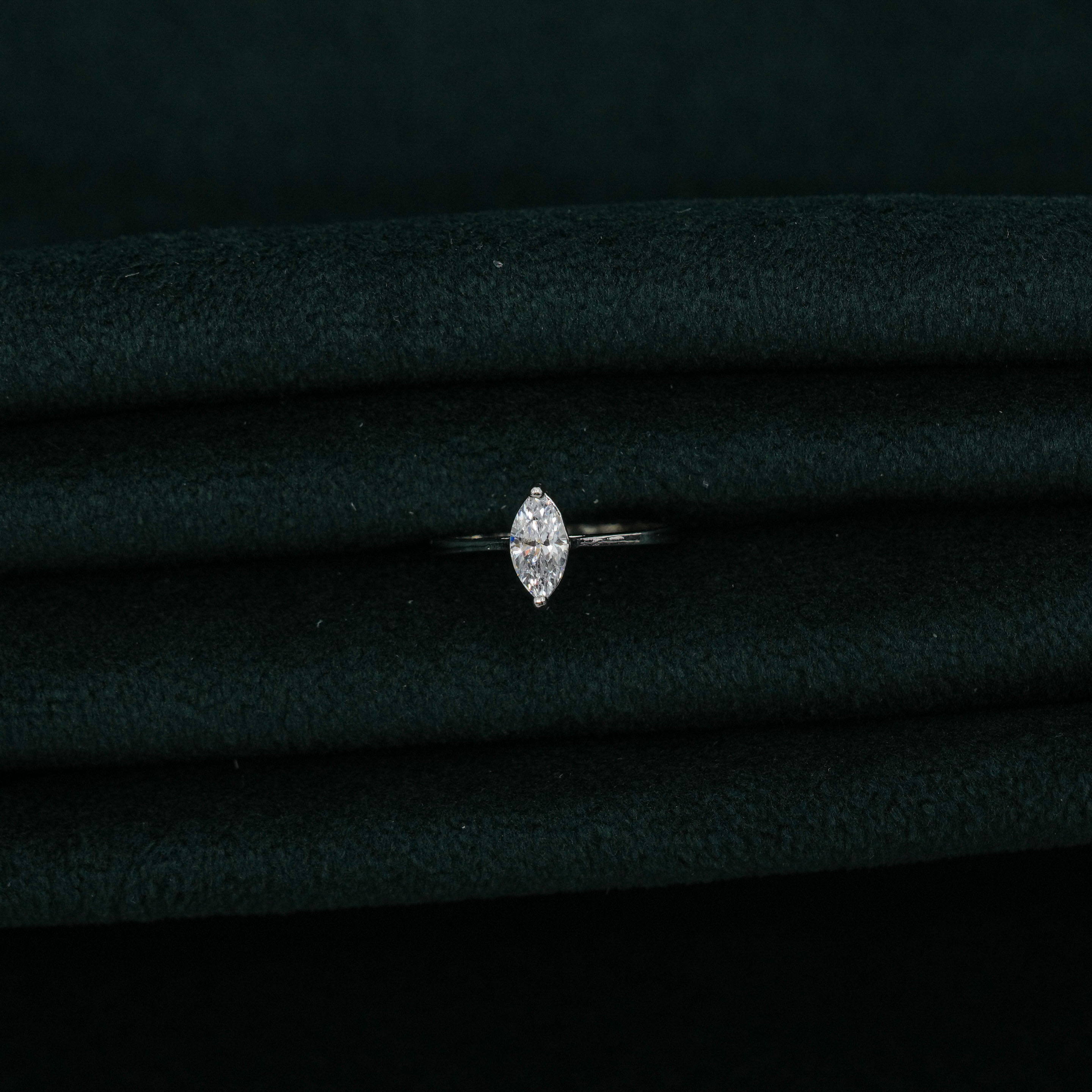 Silver Solitaire Ring