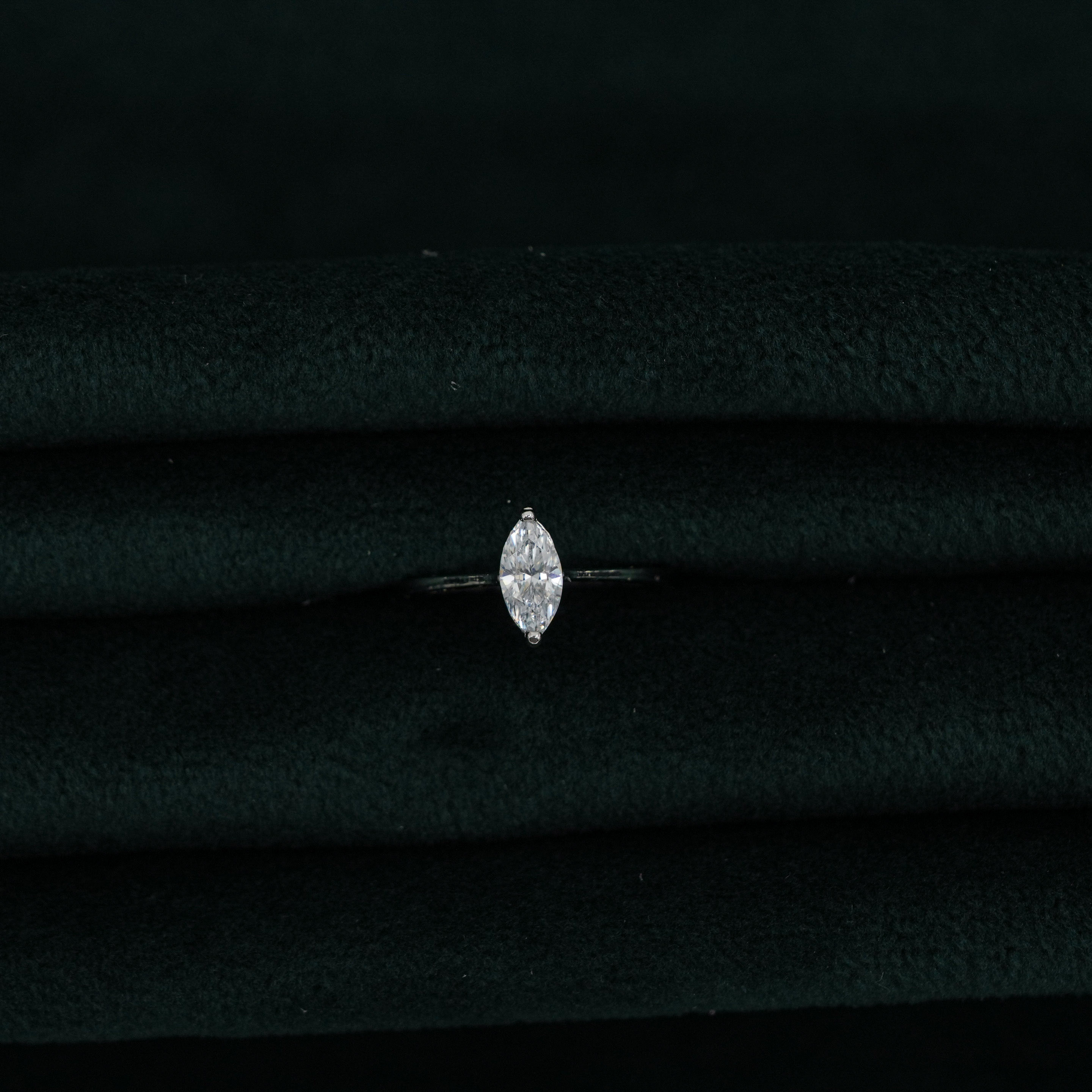 Silver Marquise Ring