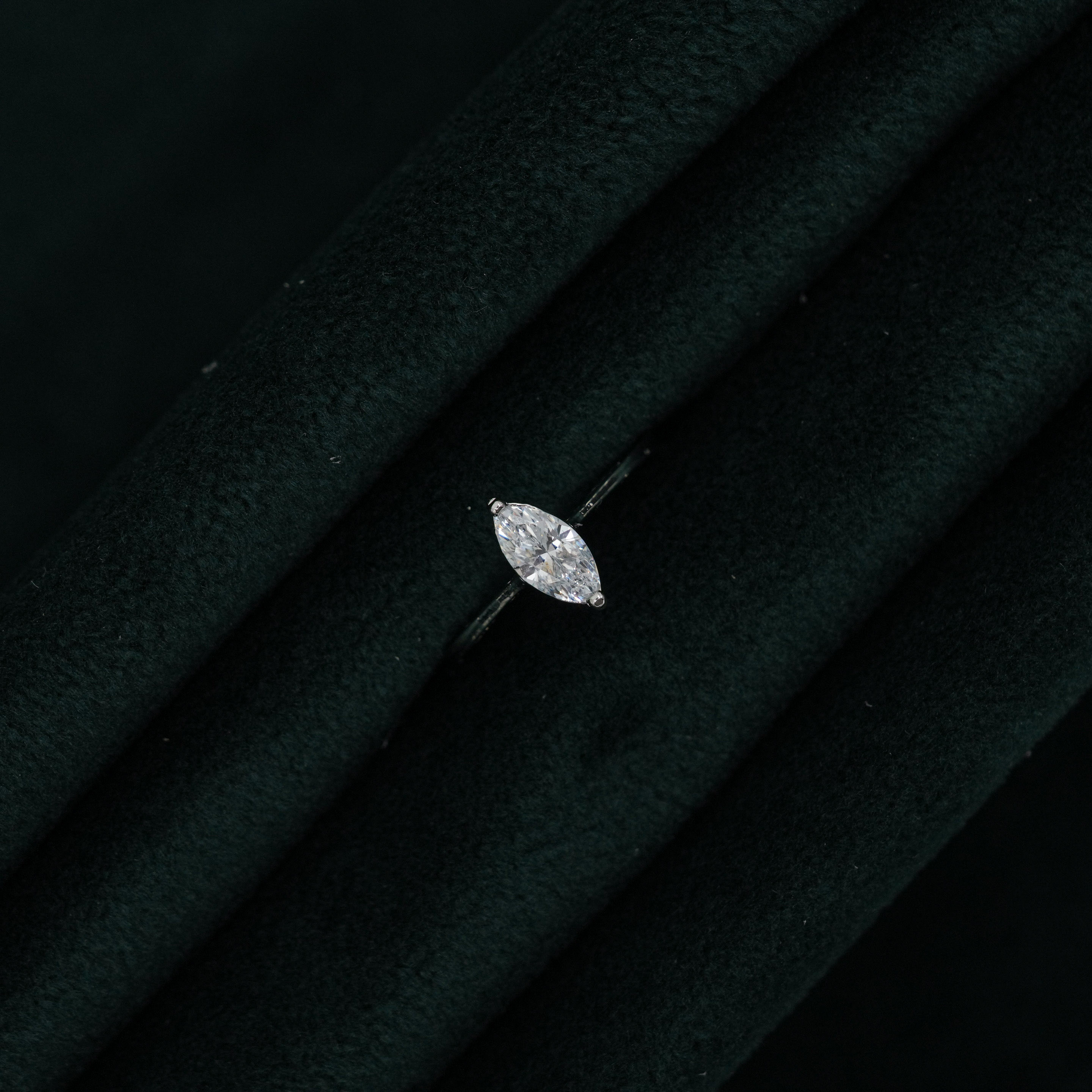 Silver Marquise Ring