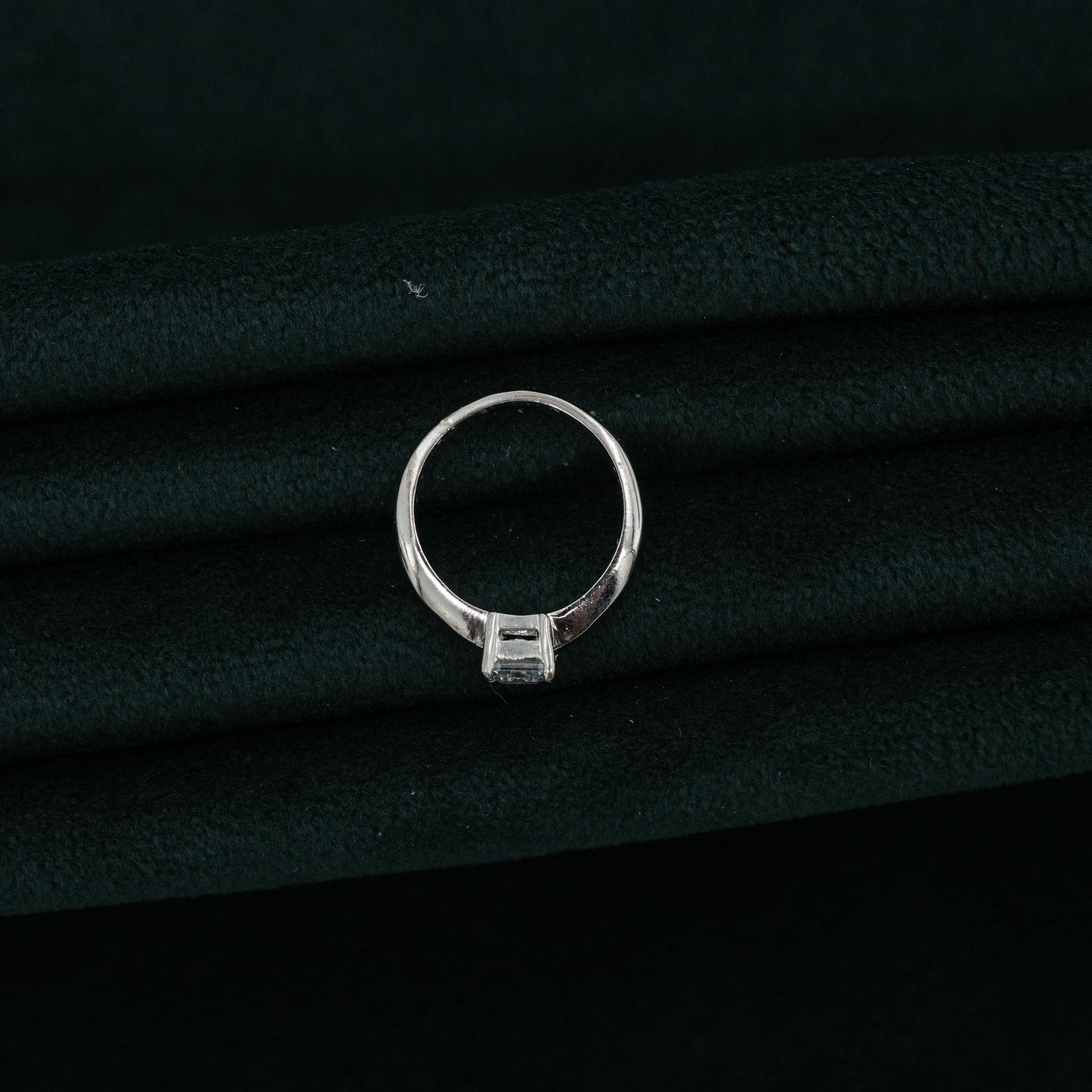 Silver Emerald Ring