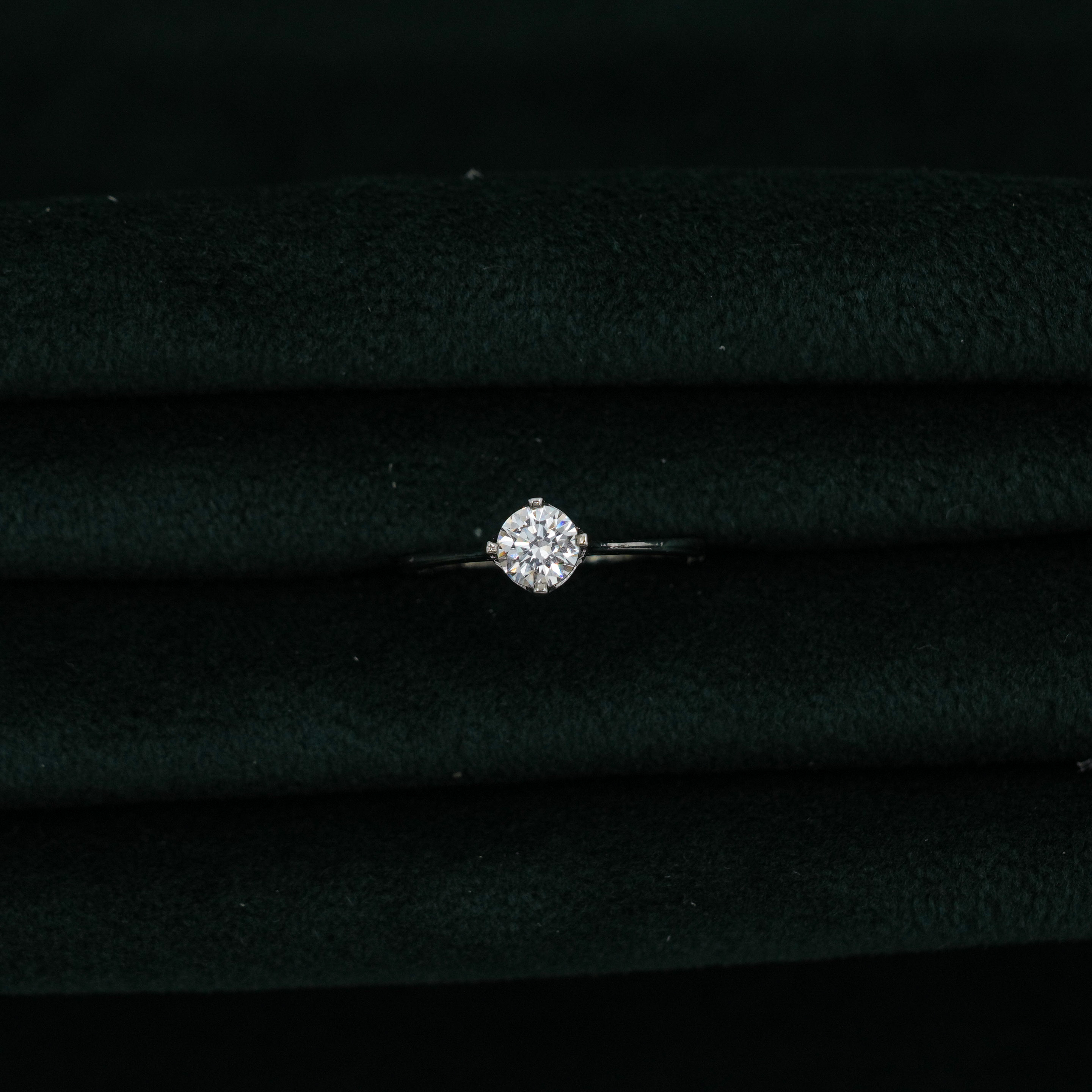 Silver Solitaire Ring