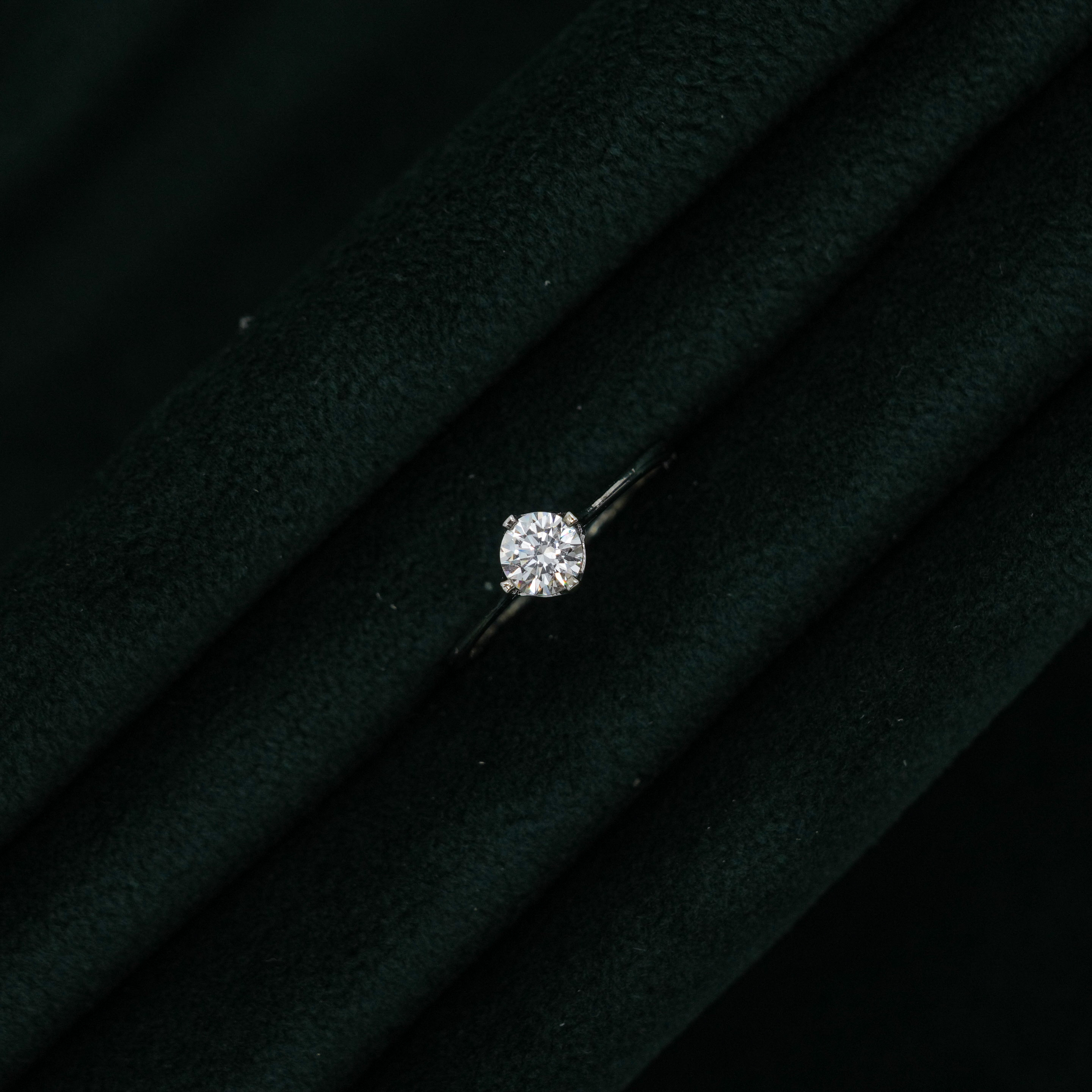 Silver Solitaire Ring