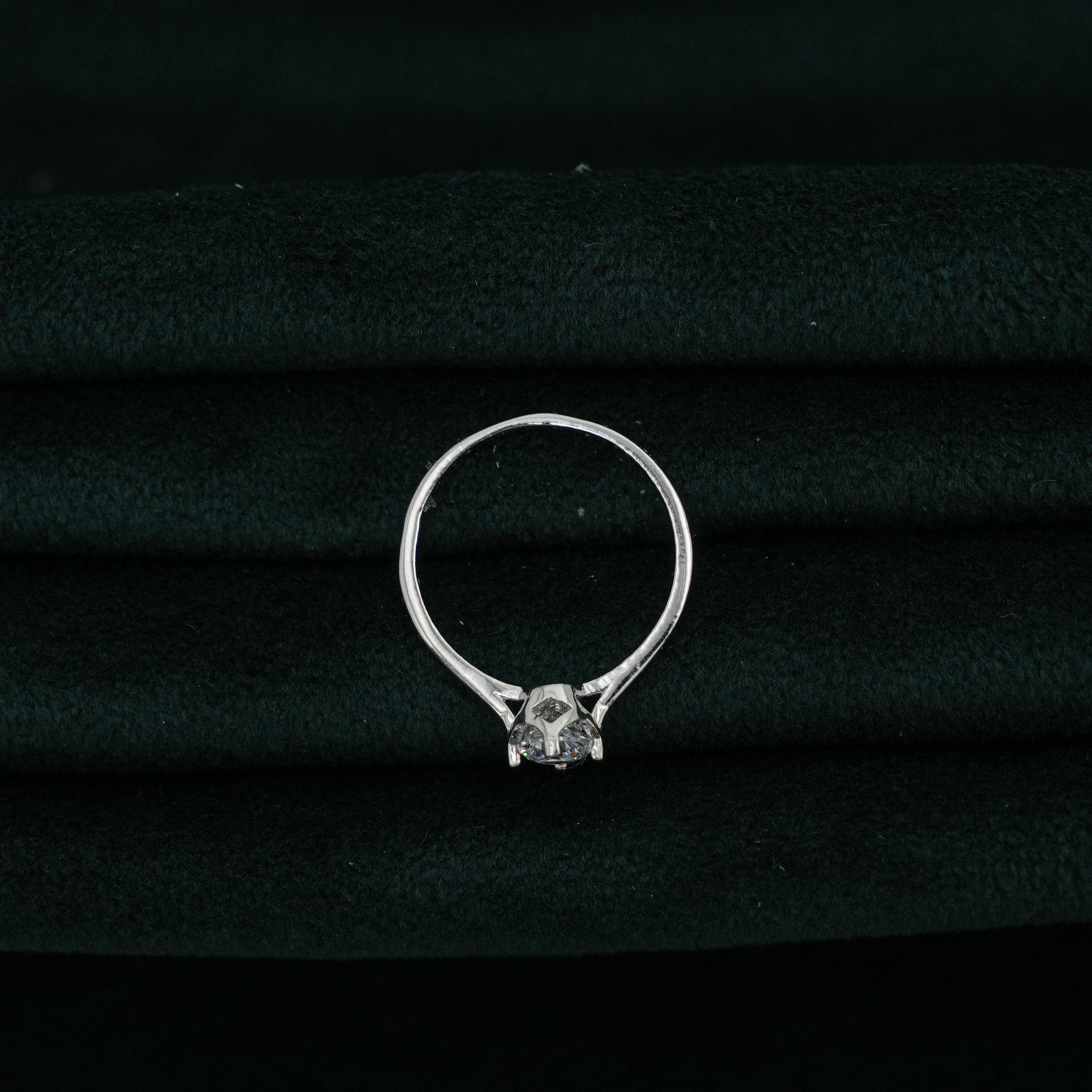 Silver Solitaire Ring
