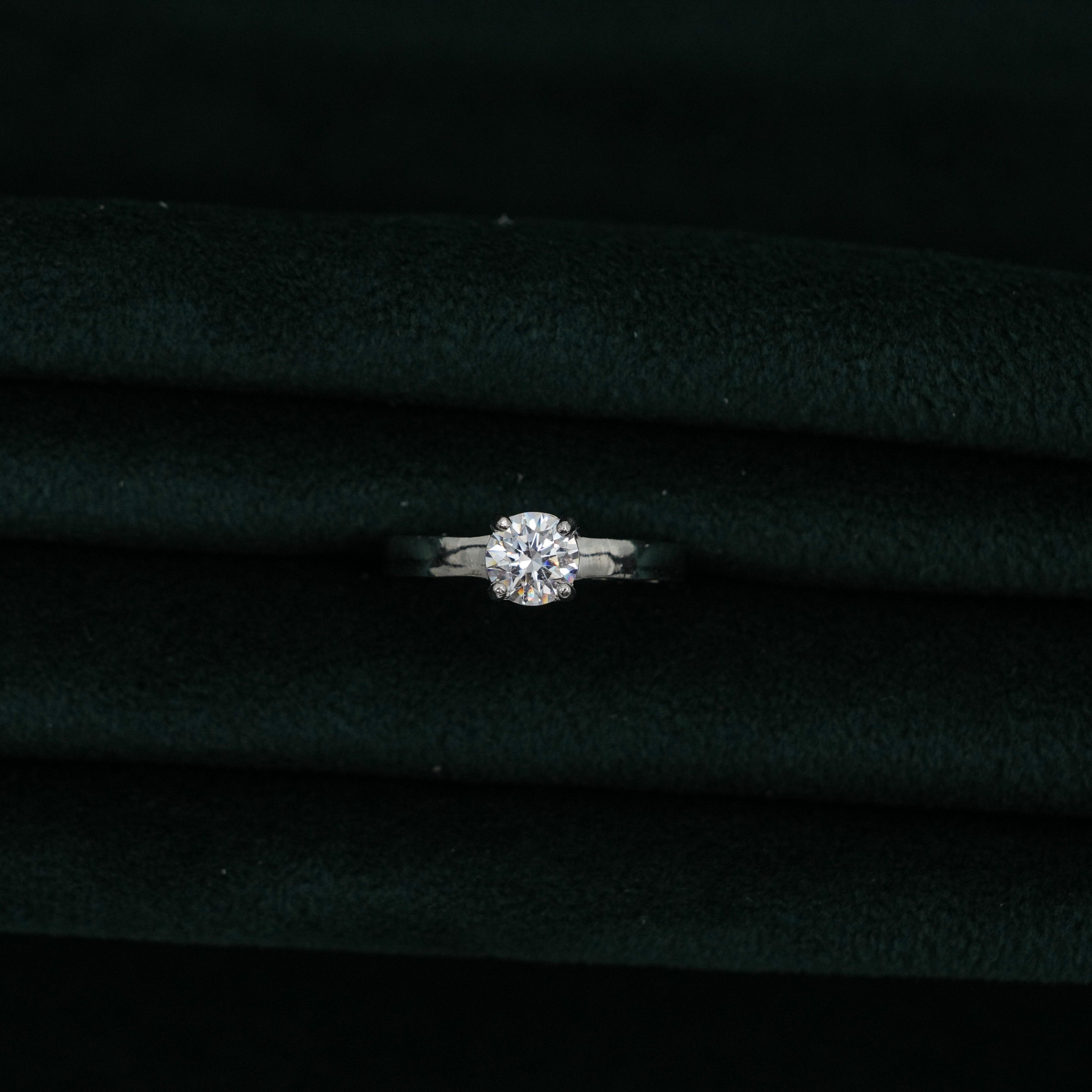 Silver Solitaire Ring
