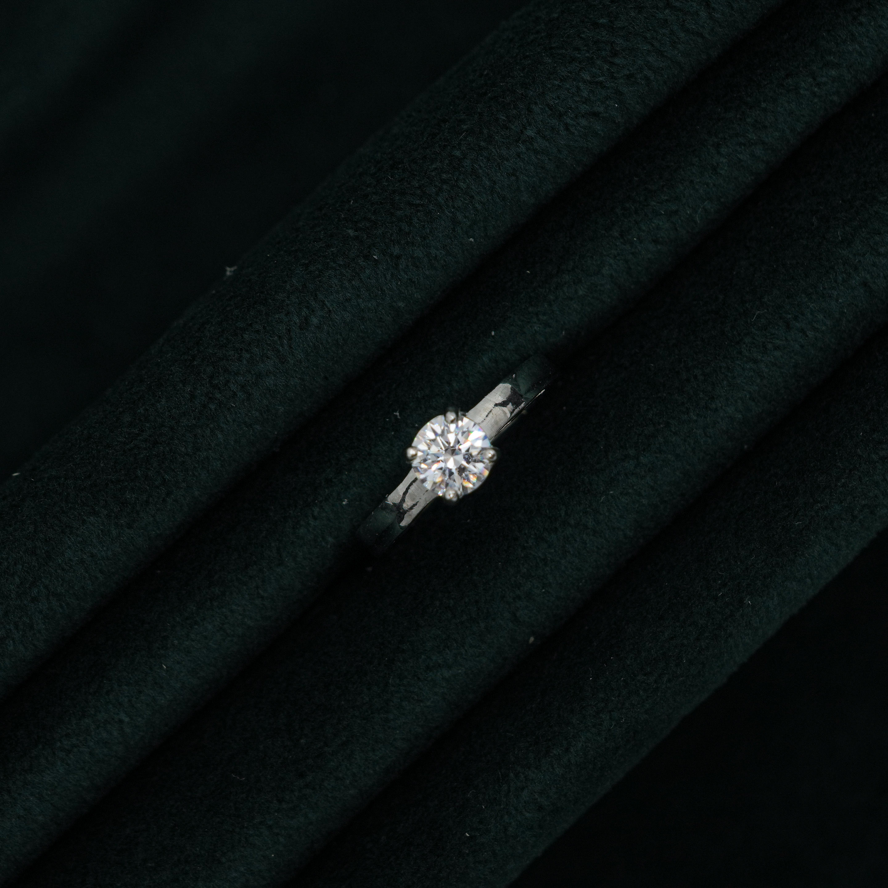 Silver Solitaire Ring