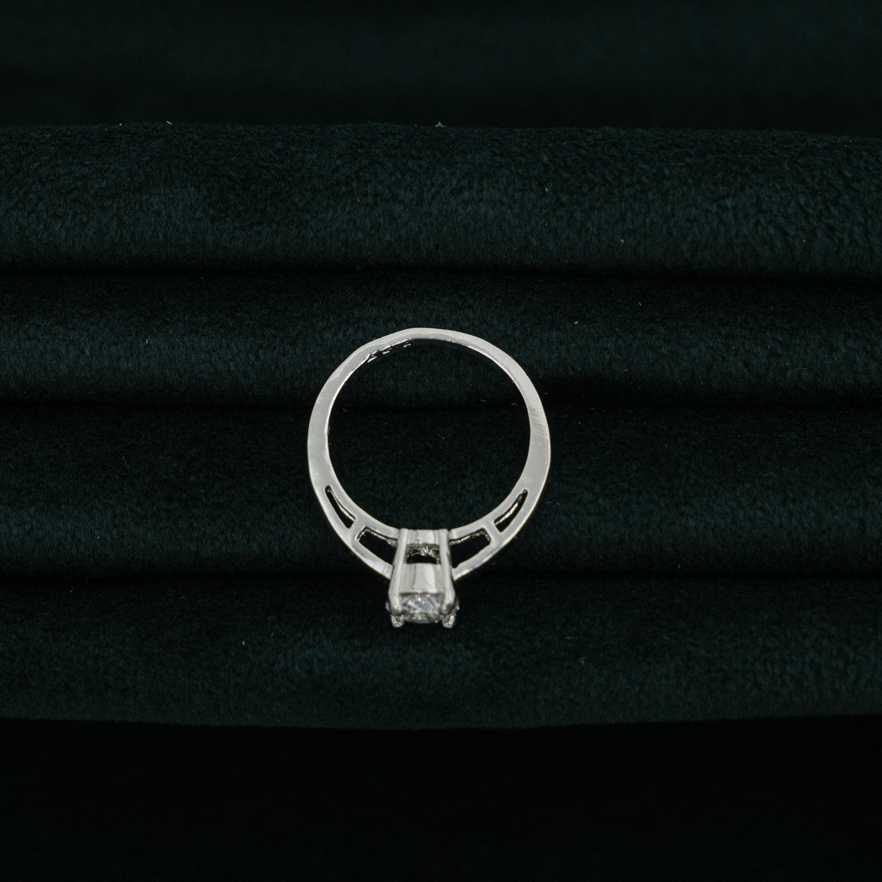 Silver Solitaire Ring