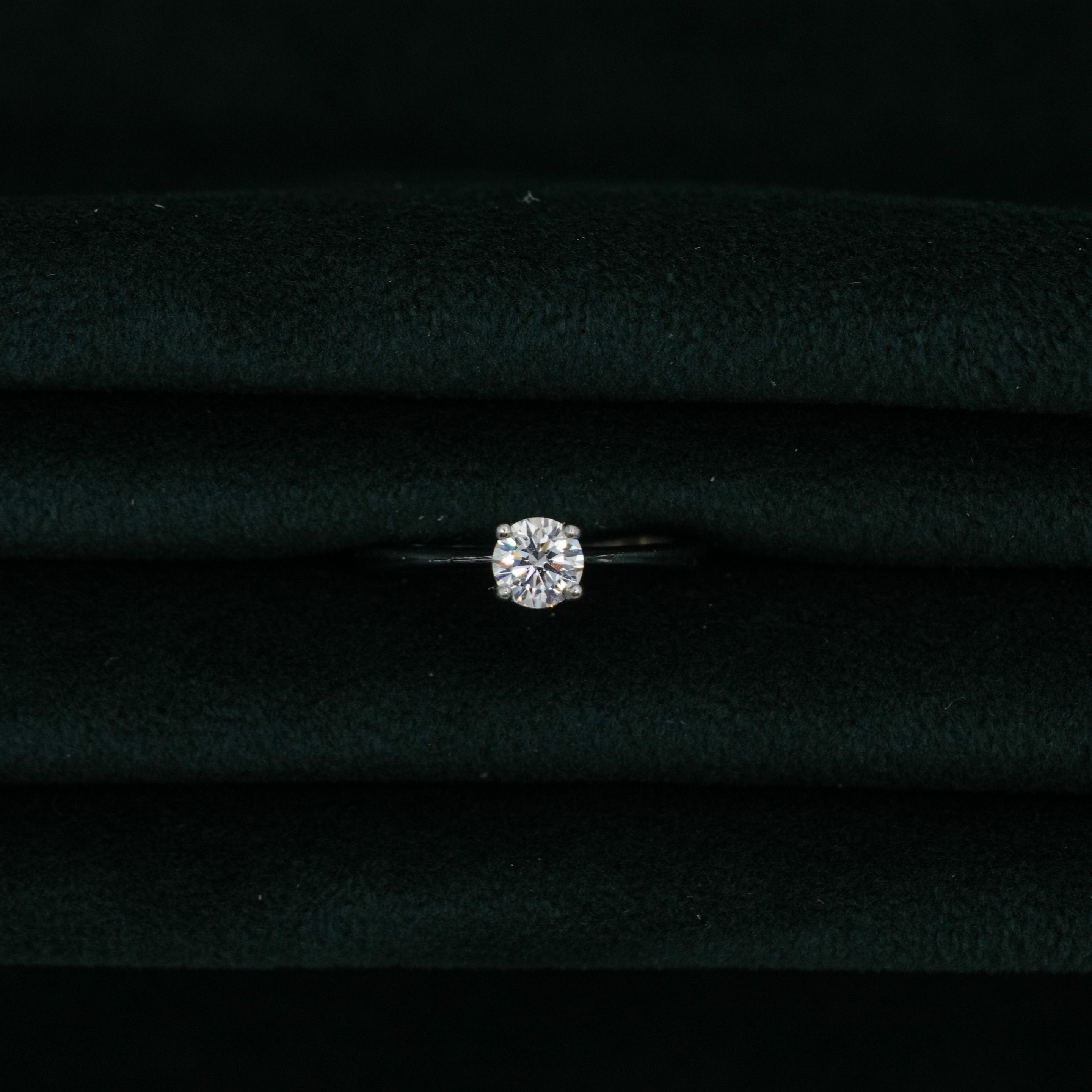 Silver Solitaire Ring