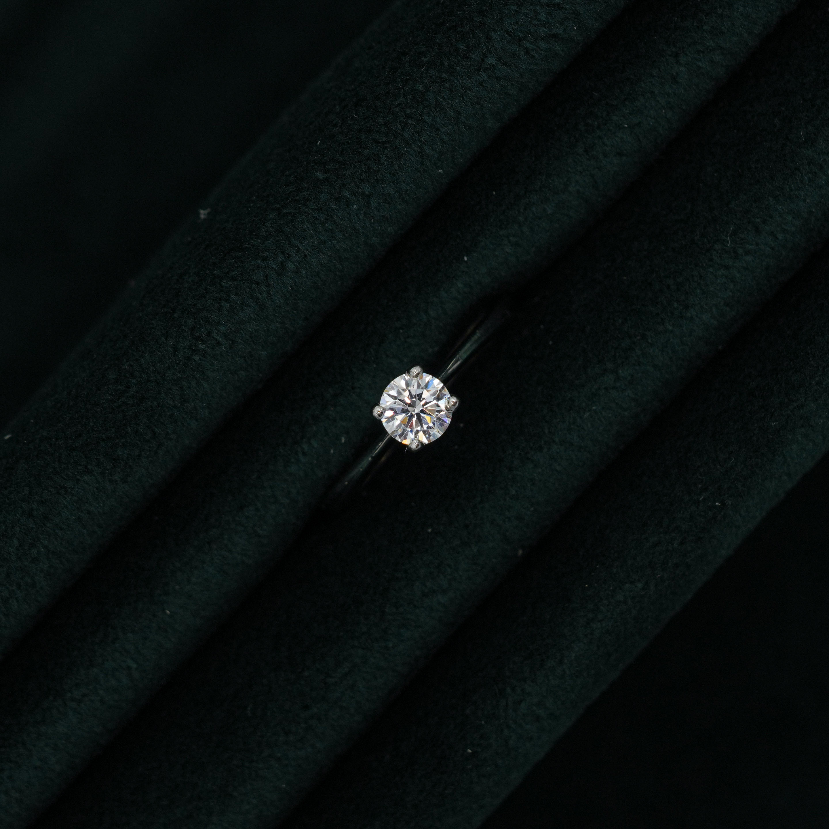 Silver Solitaire Ring