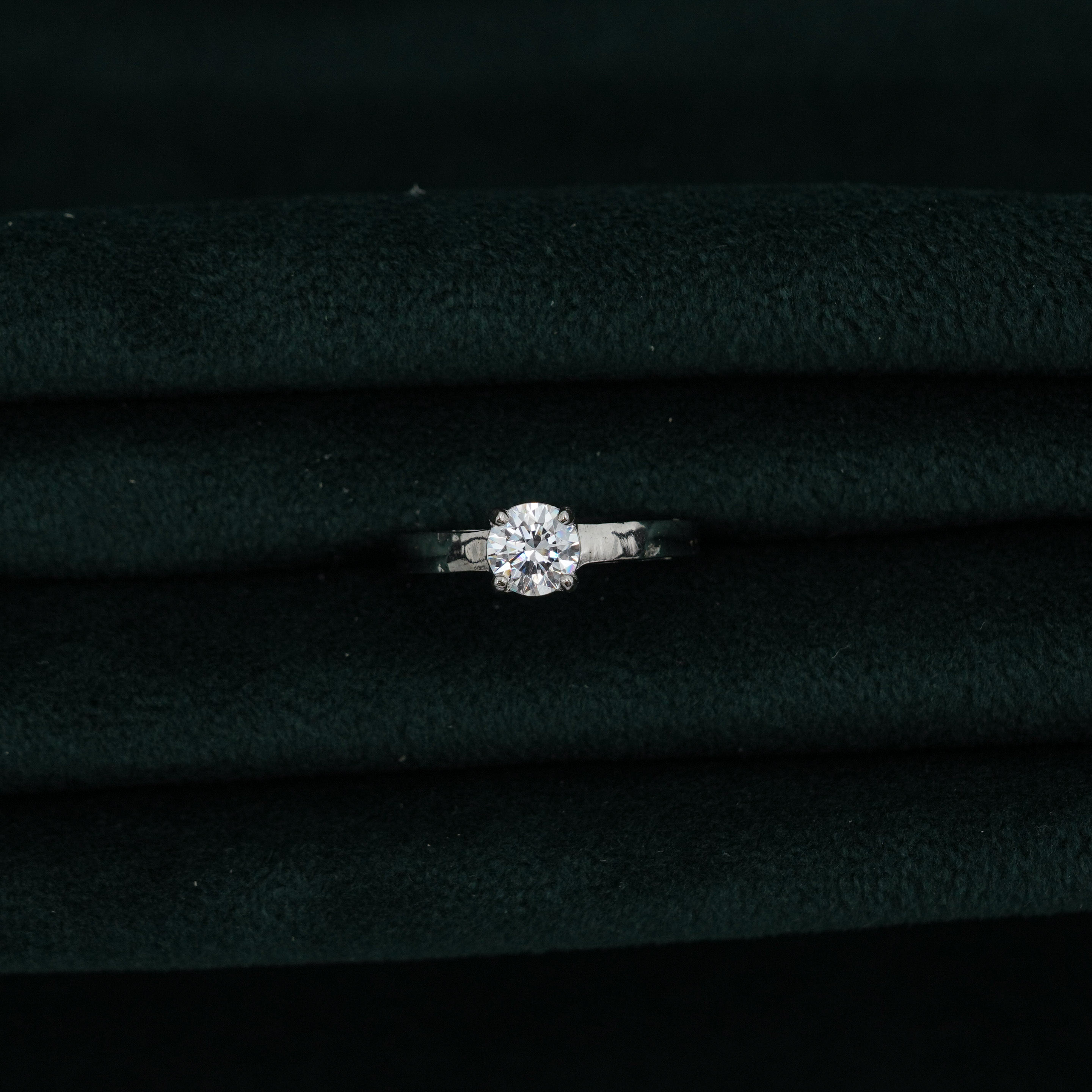 Silver Solitaire Ring