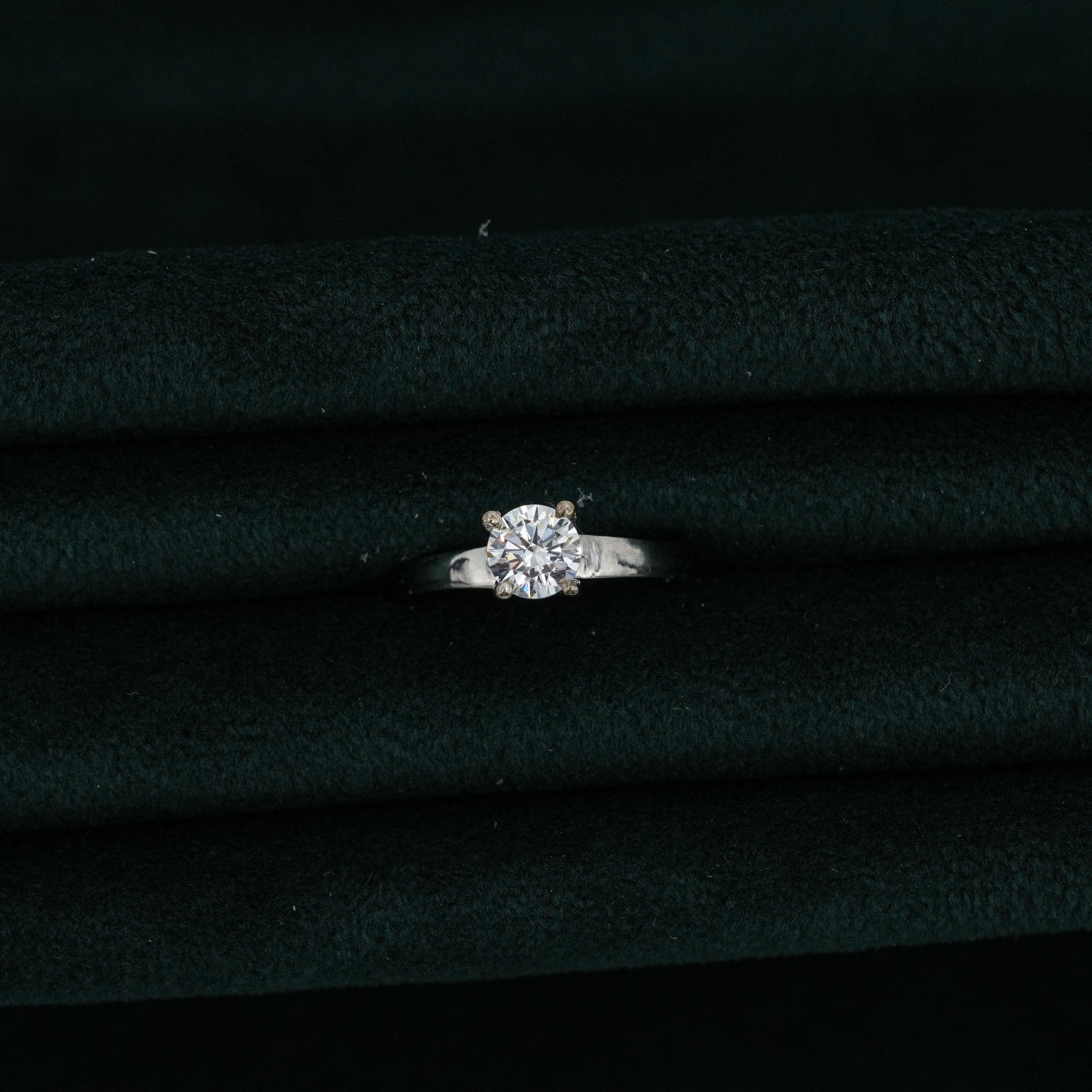 Silver Solitaire Ring