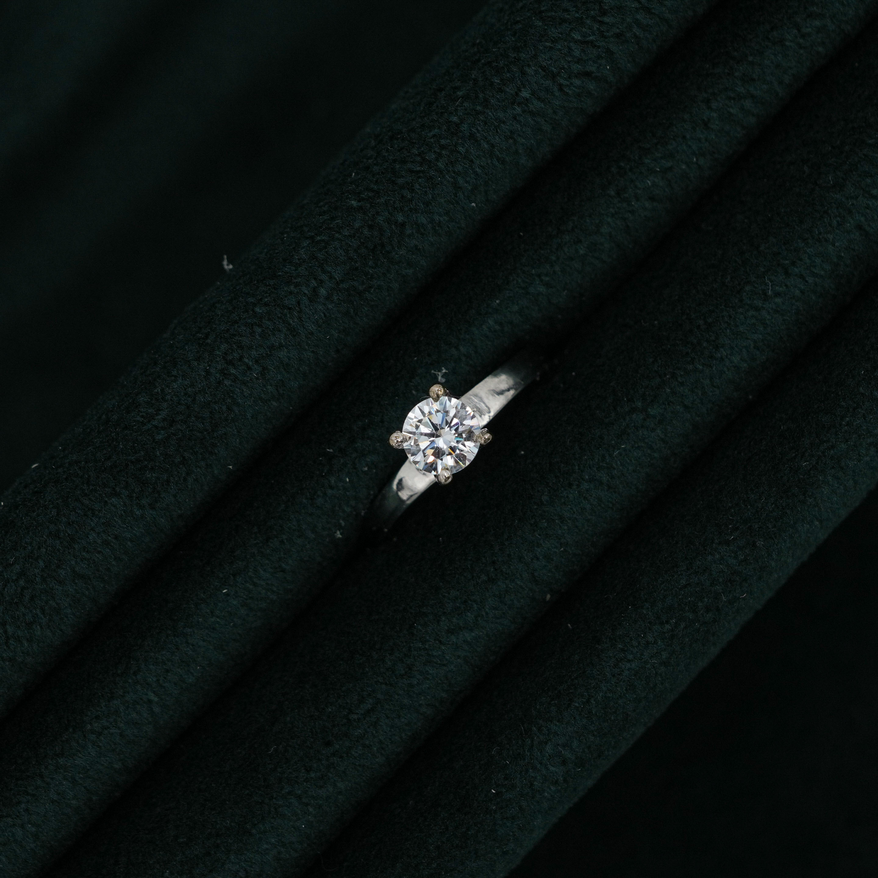 Silver Solitaire Ring