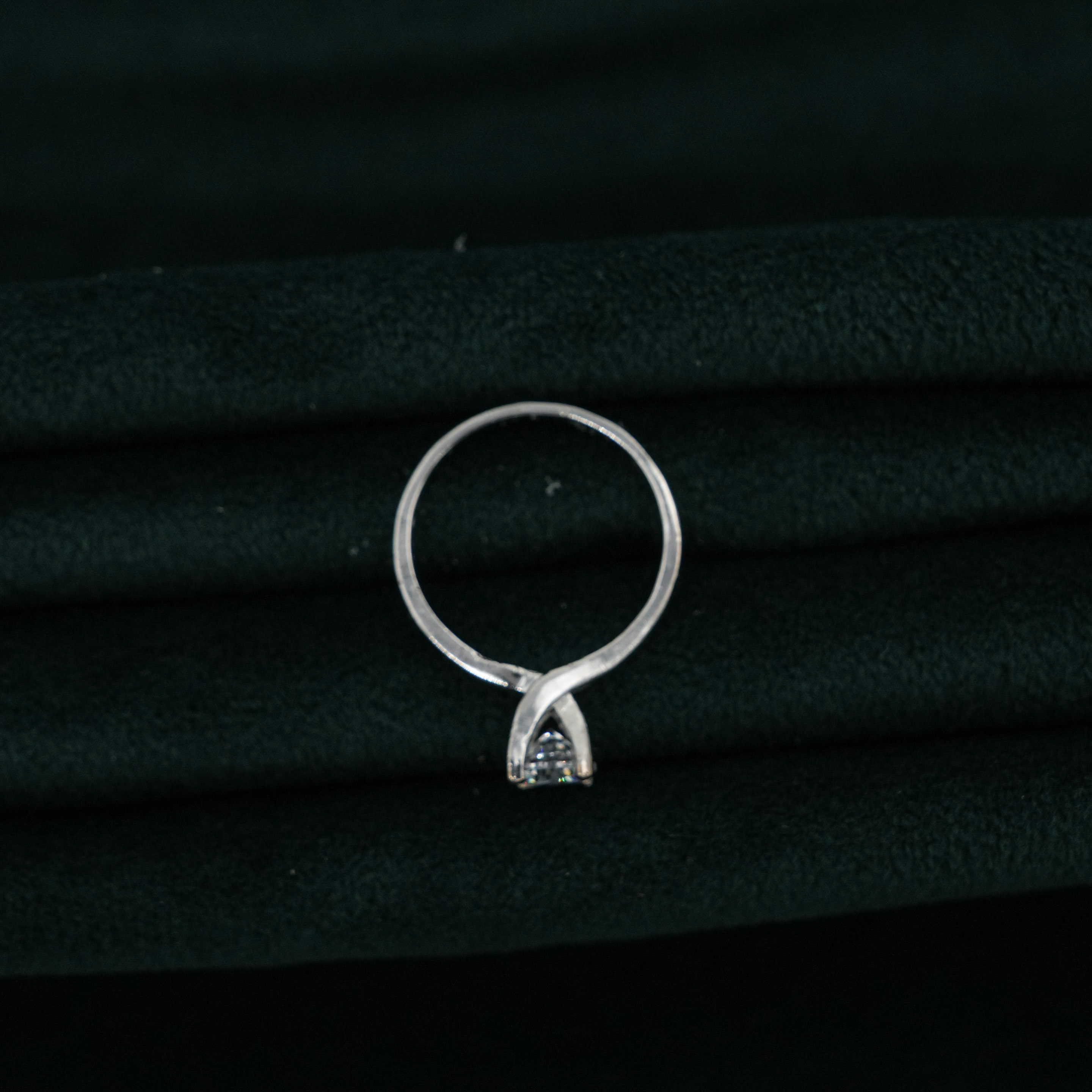 Silver Solitaire Ring