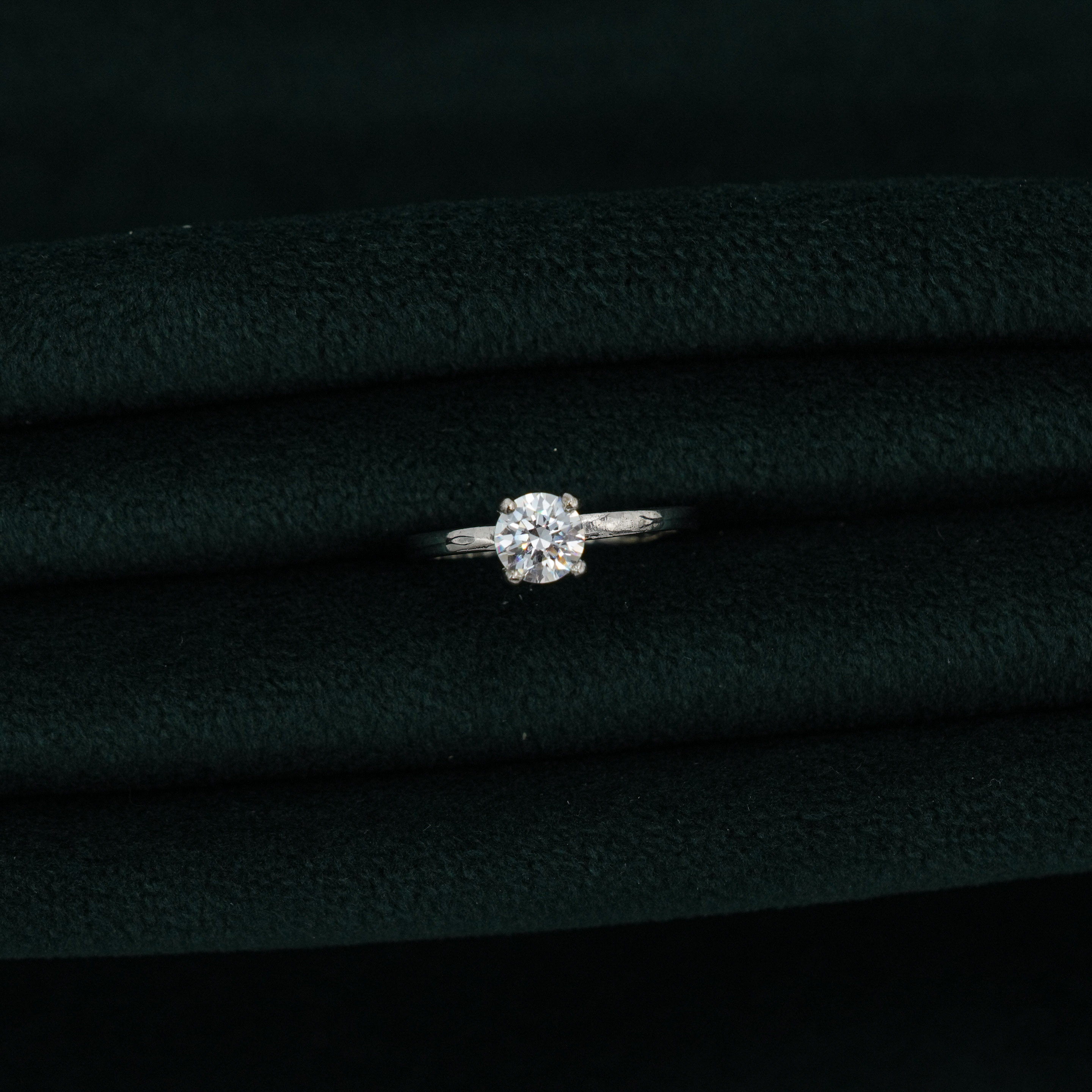 Silver Solitaire Ring