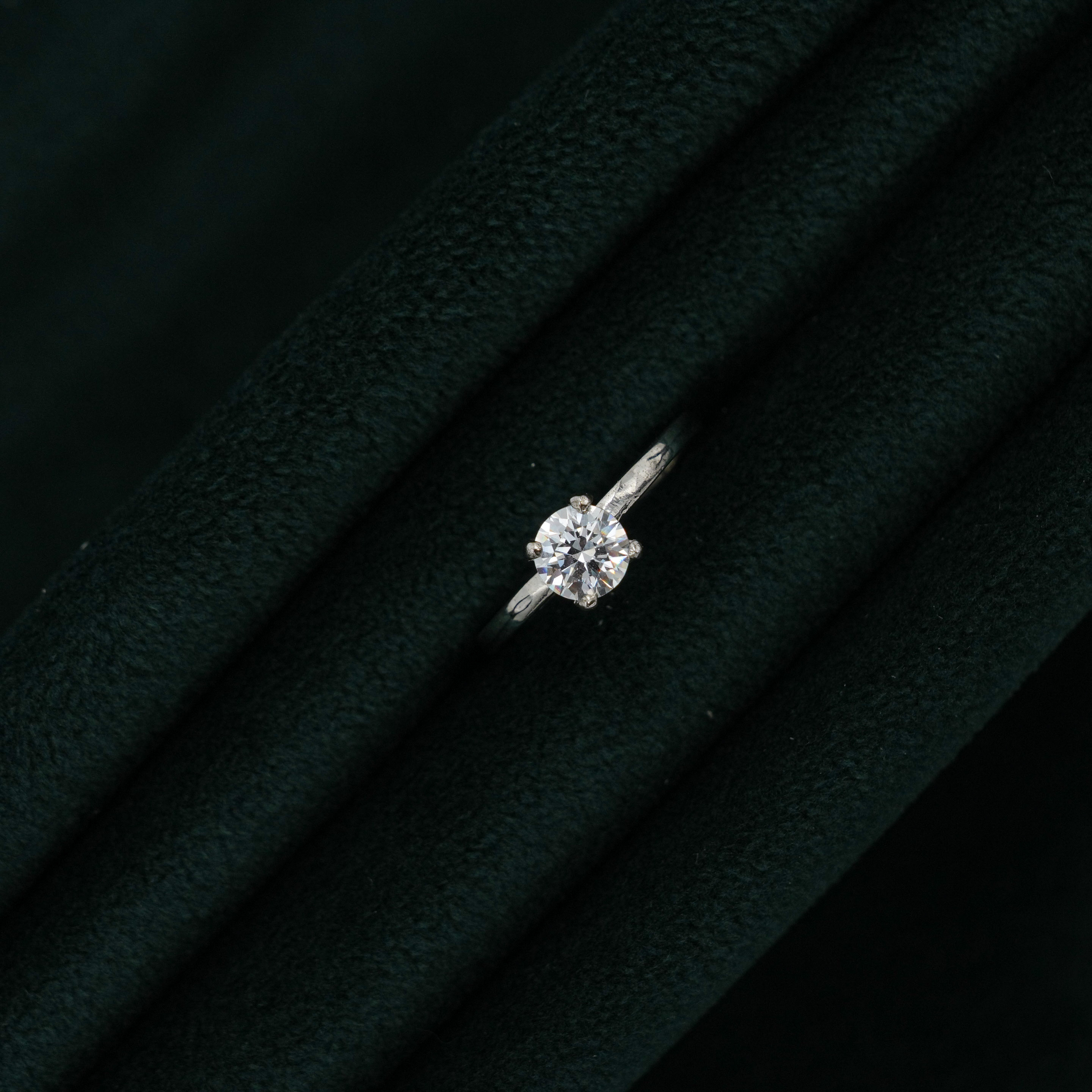 Silver Solitaire Ring