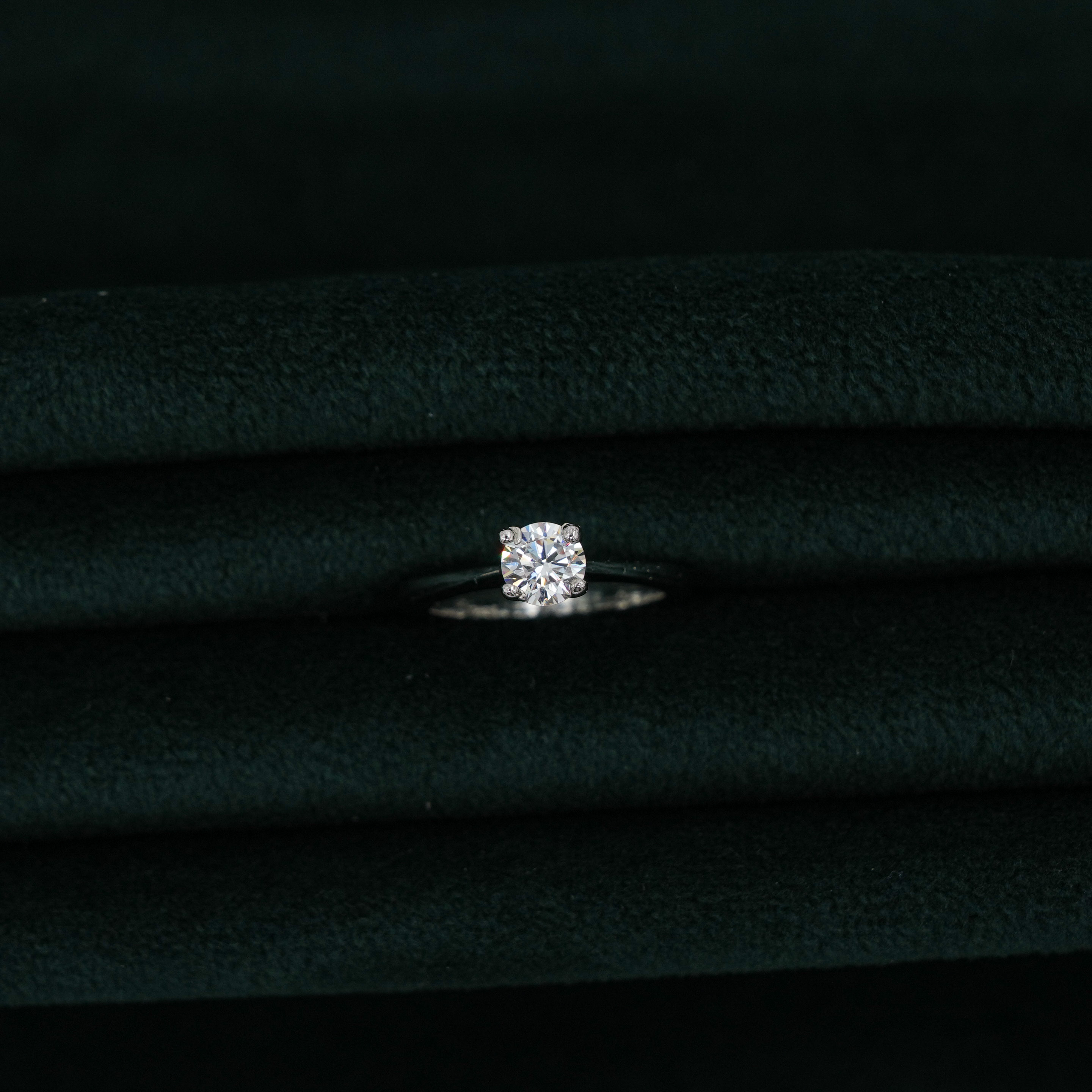 Silver Solitaire Ring