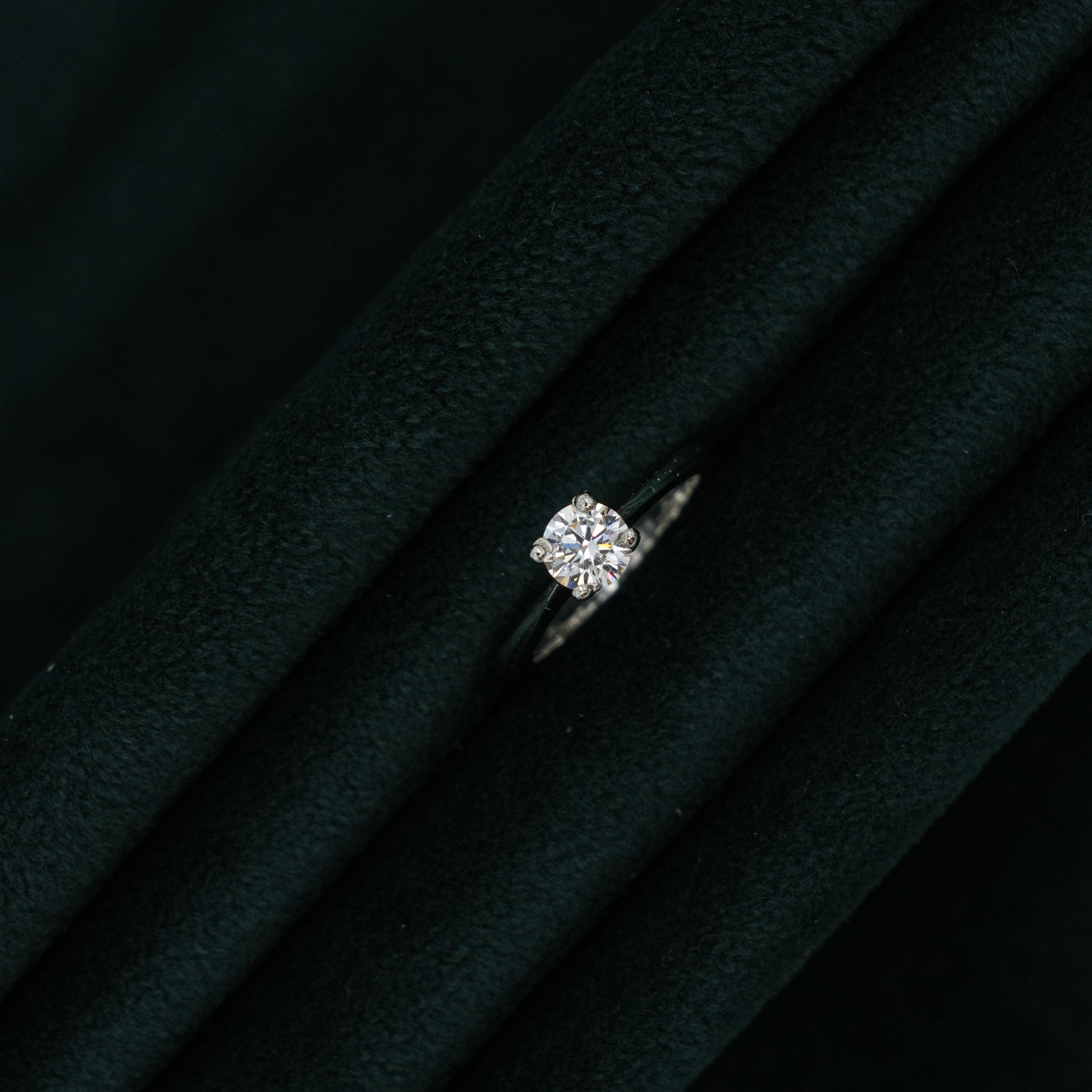 Silver Solitaire Ring