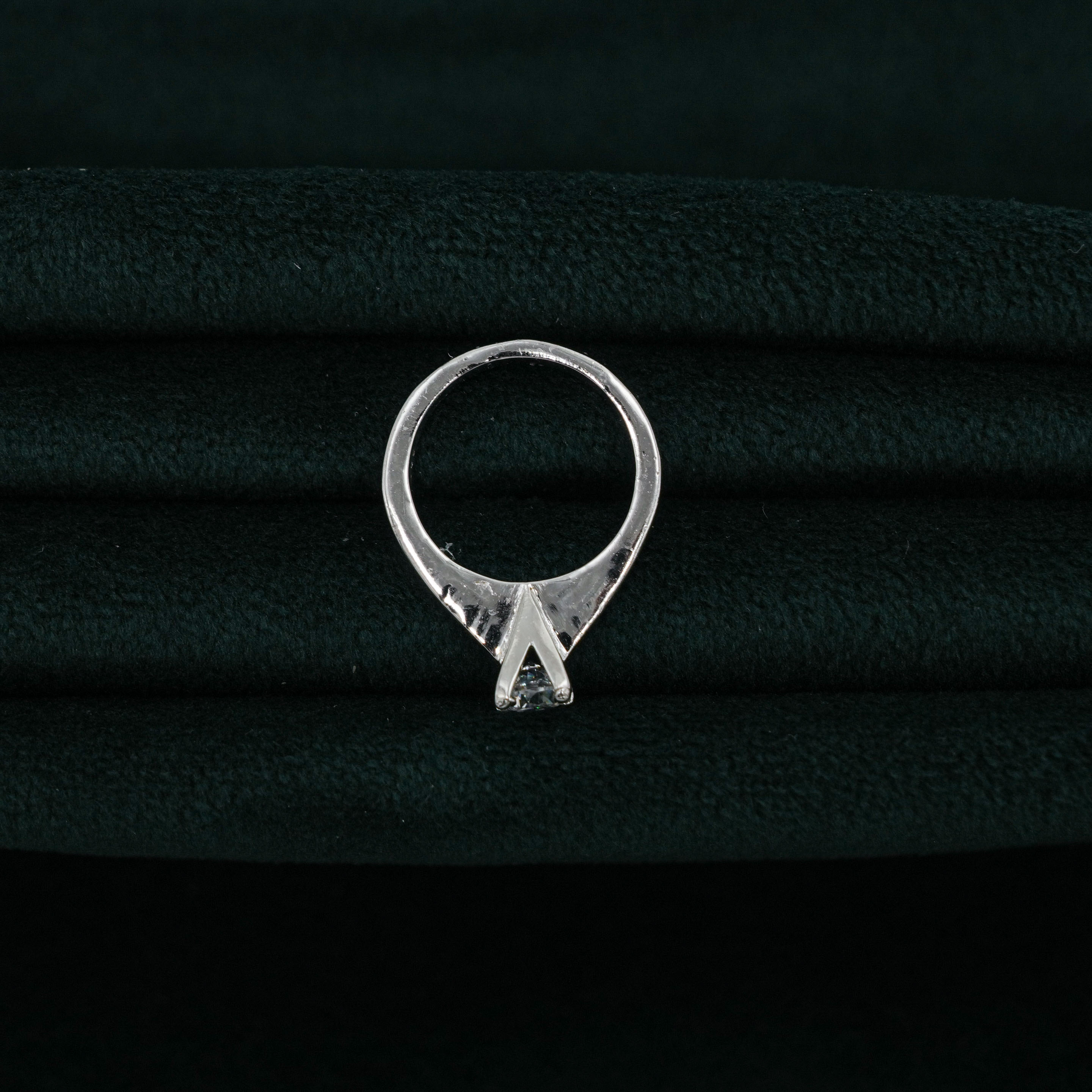 Silver Solitaire Ring