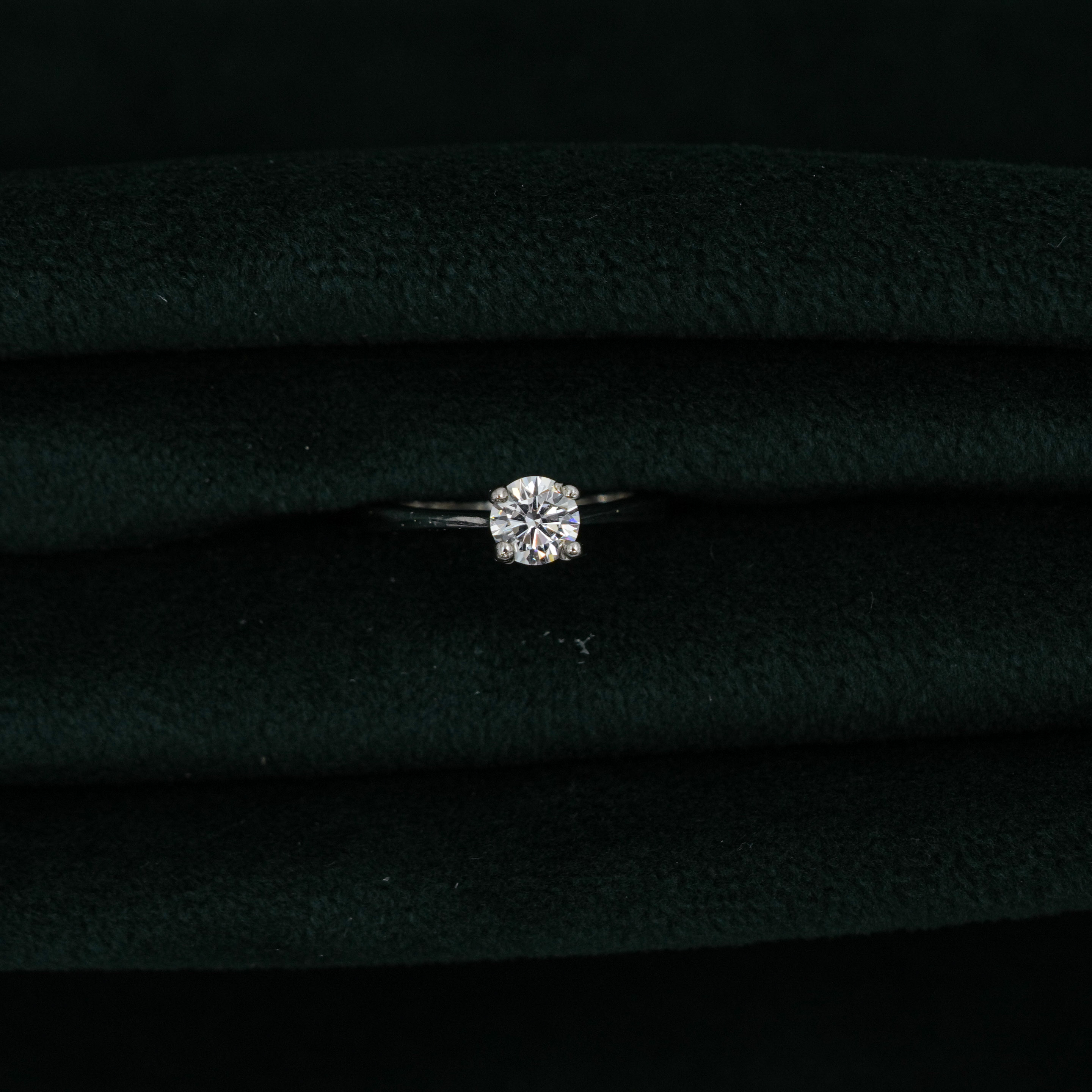 Silver Solitaire Ring