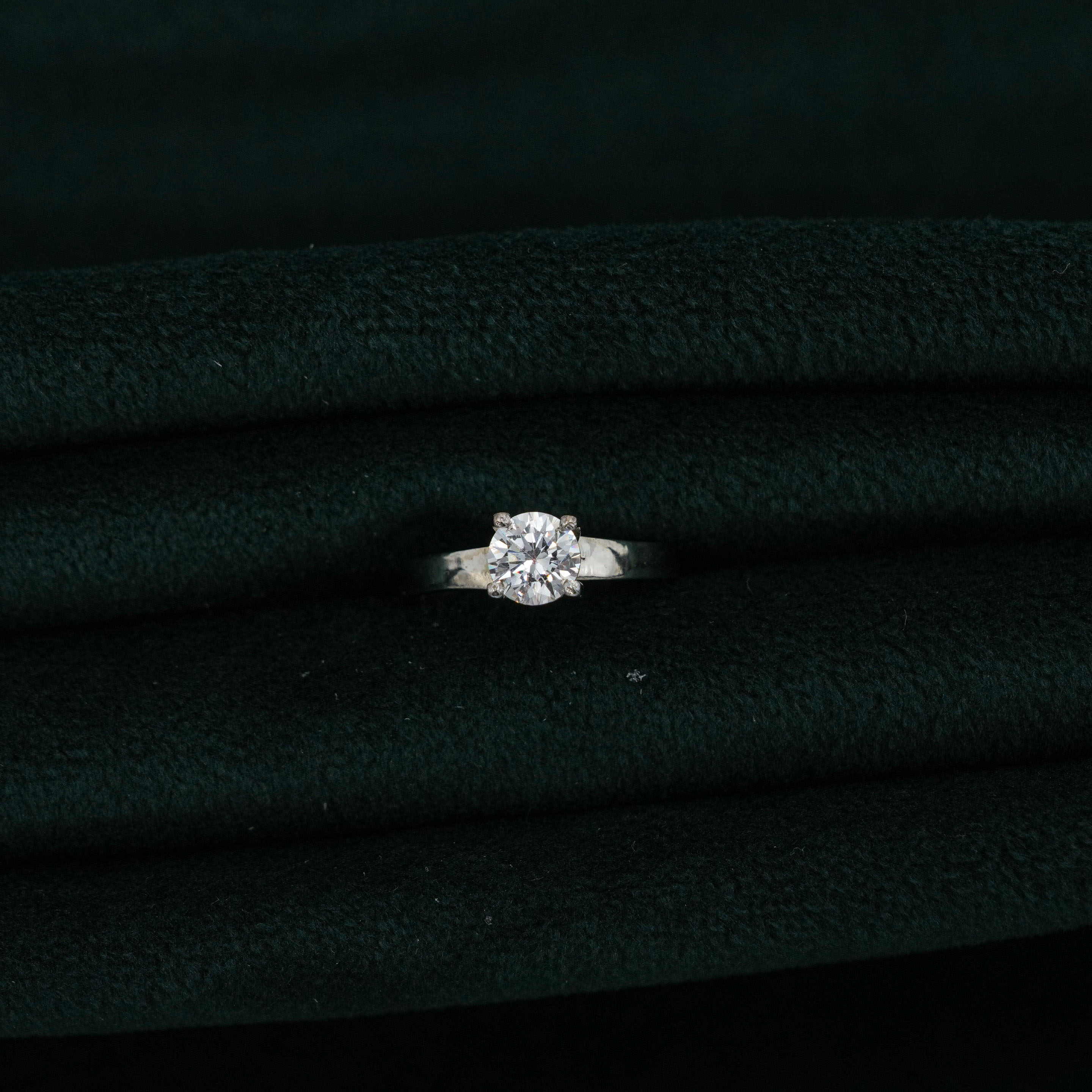 Silver Solitaire Ring