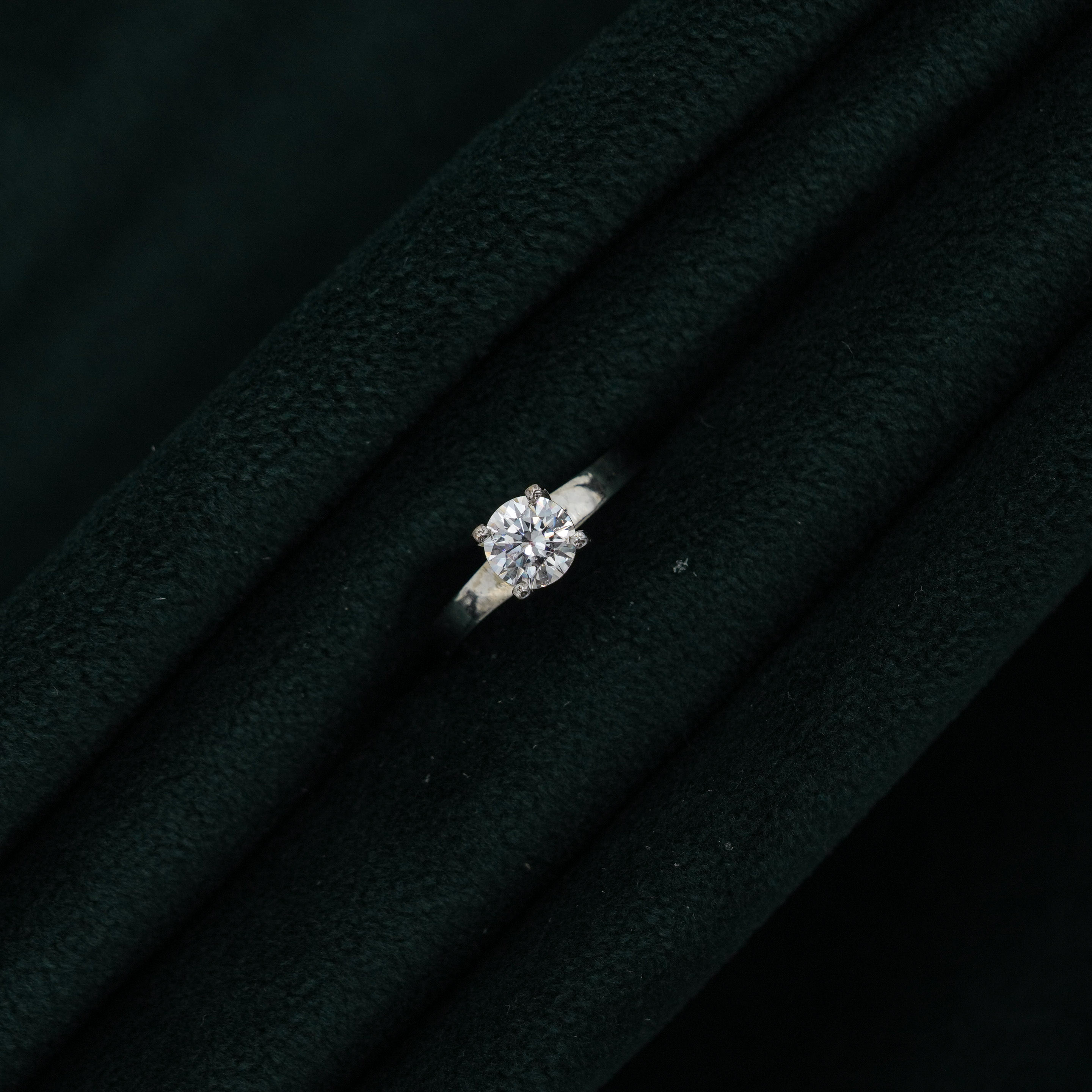 Silver Solitaire Ring