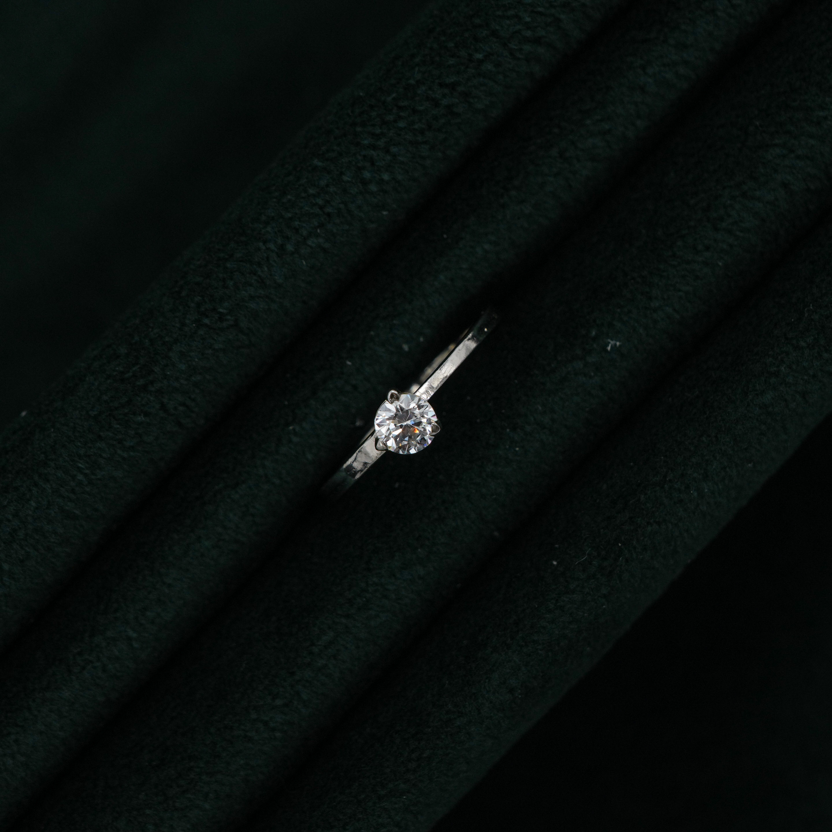 Silver Solitaire Ring