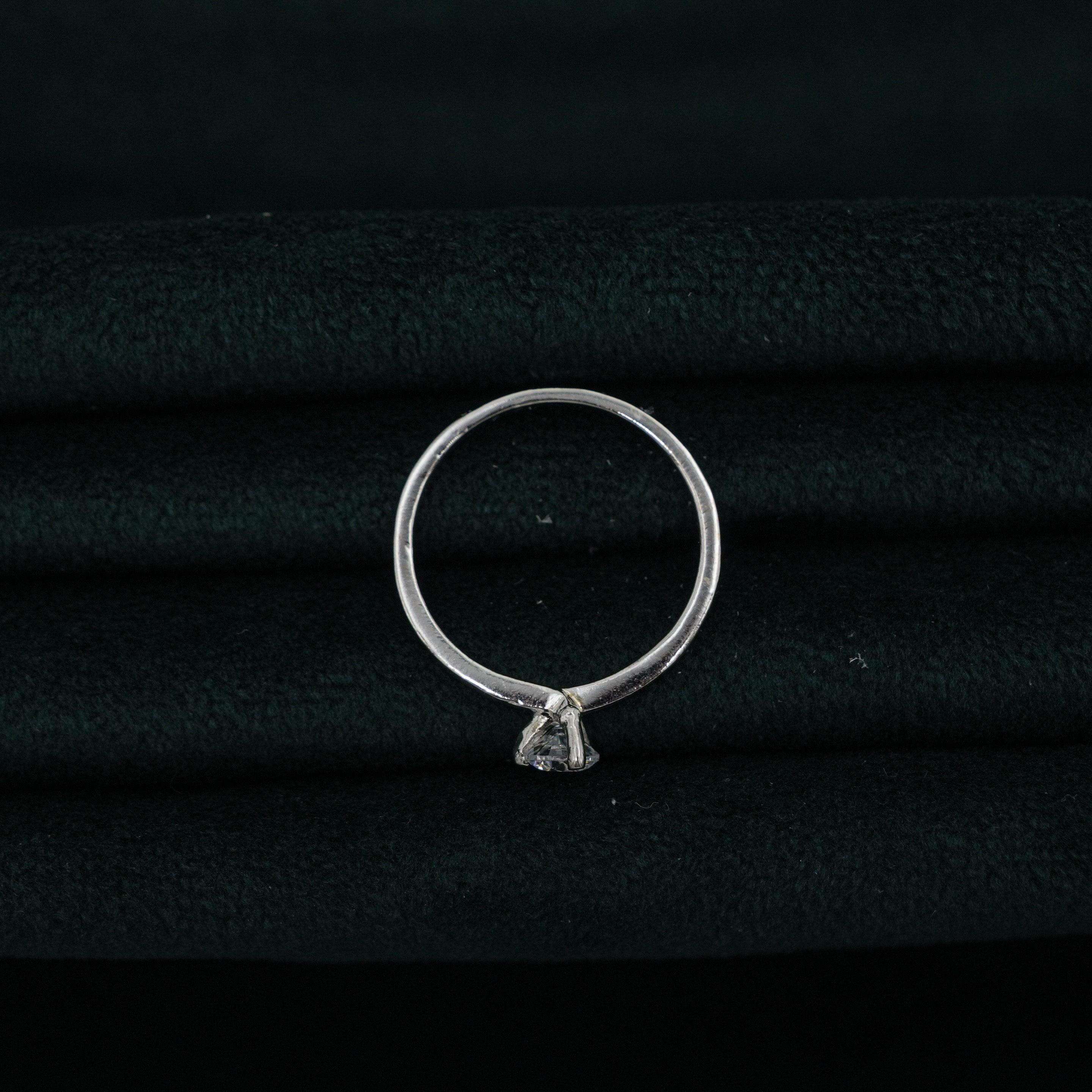 Silver Solitaire Ring