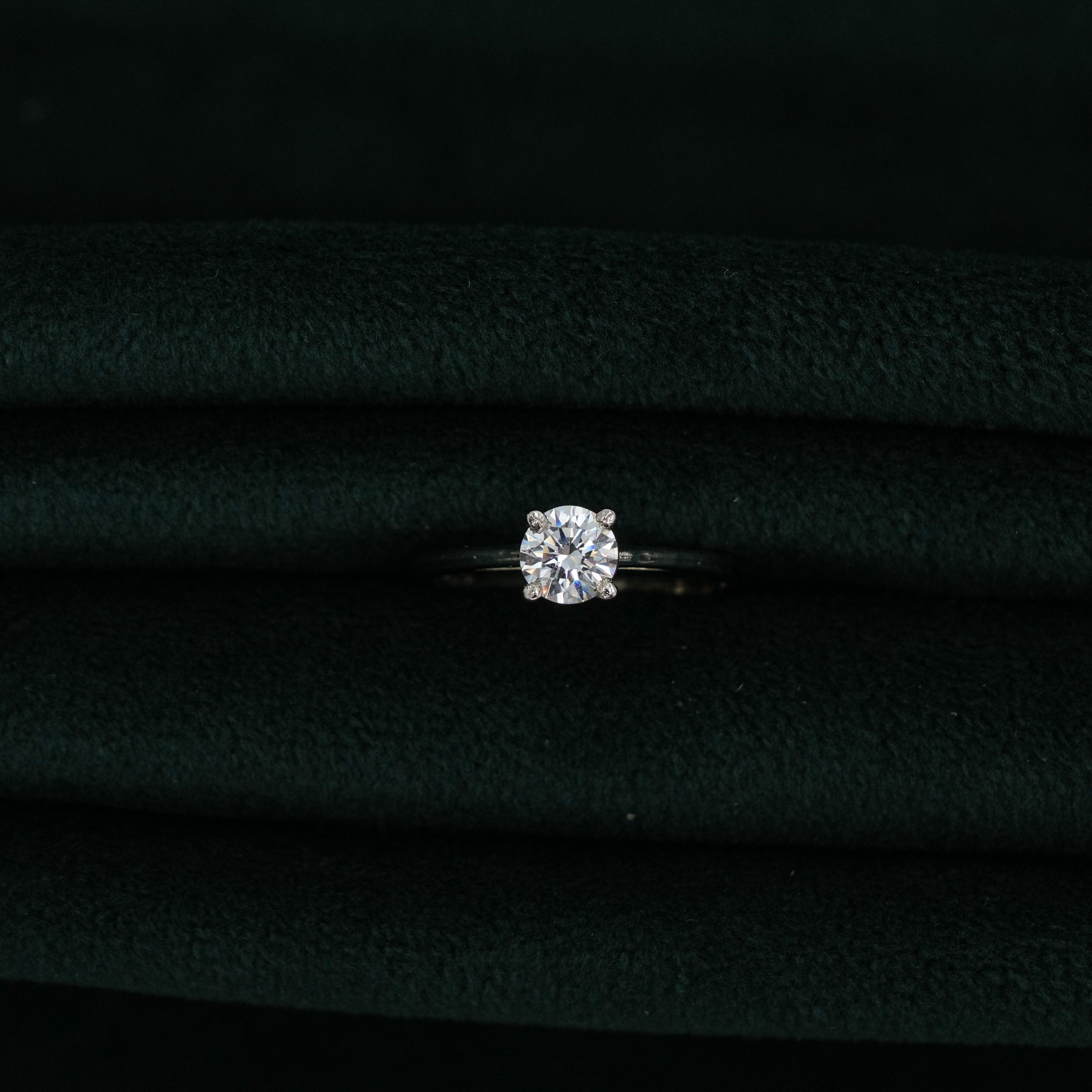 Silver Solitaire Ring