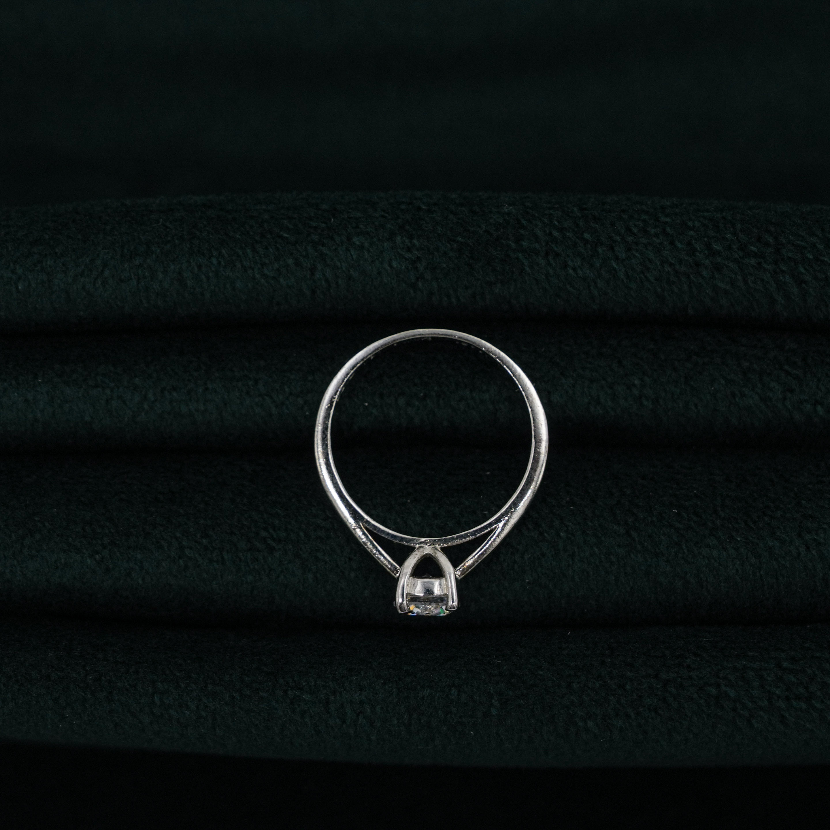 Silver Solitaire Ring