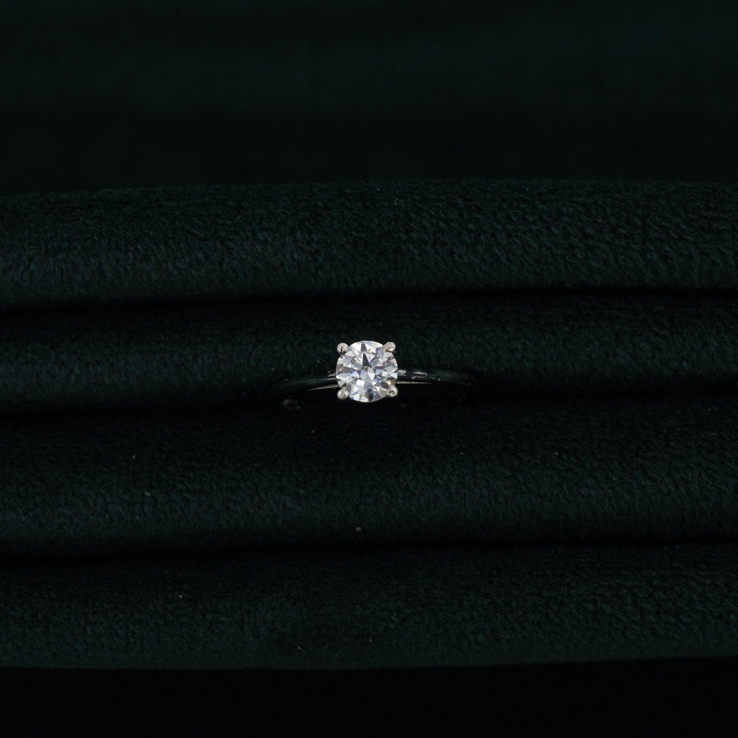 Silver Solitaire Ring