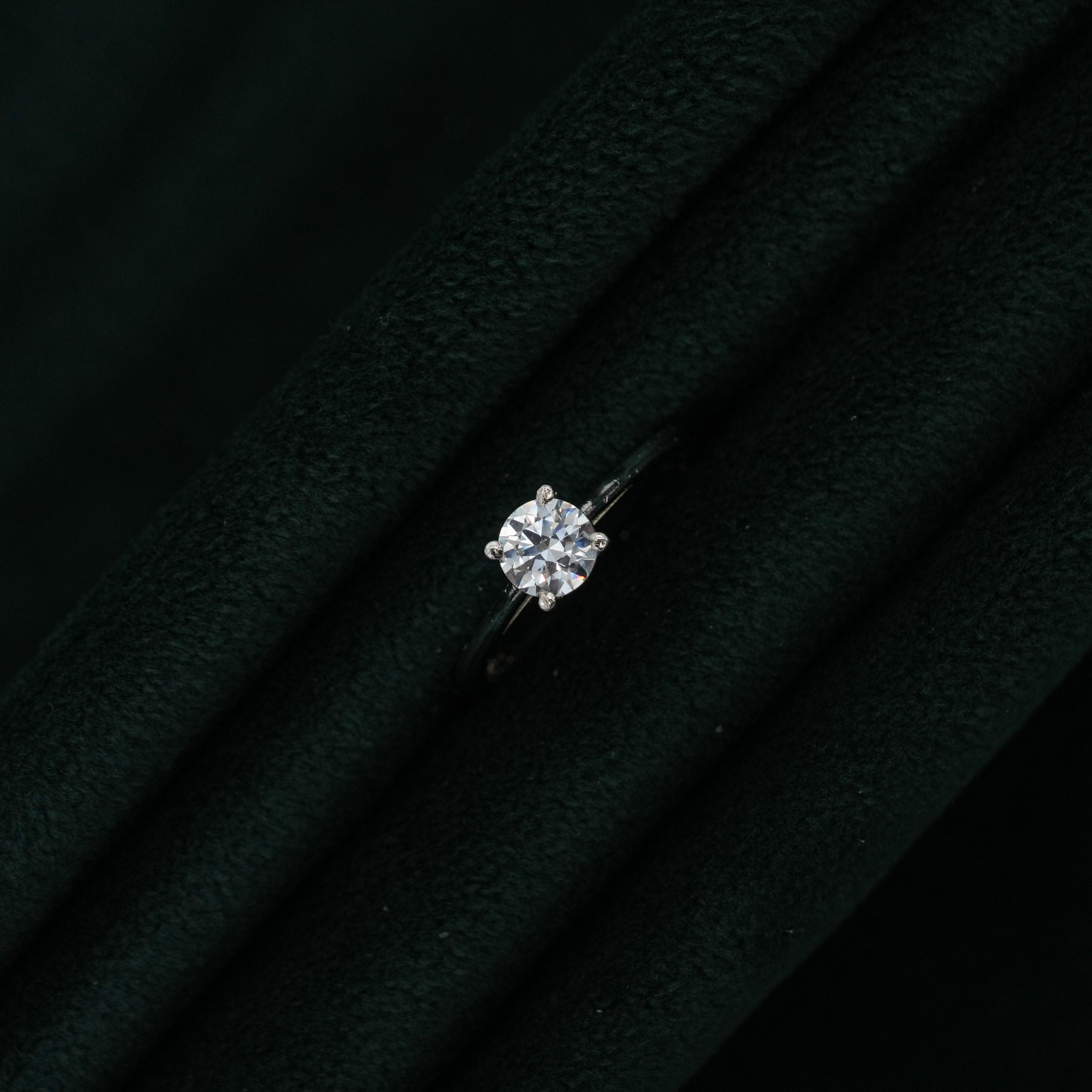 Silver Solitaire Ring