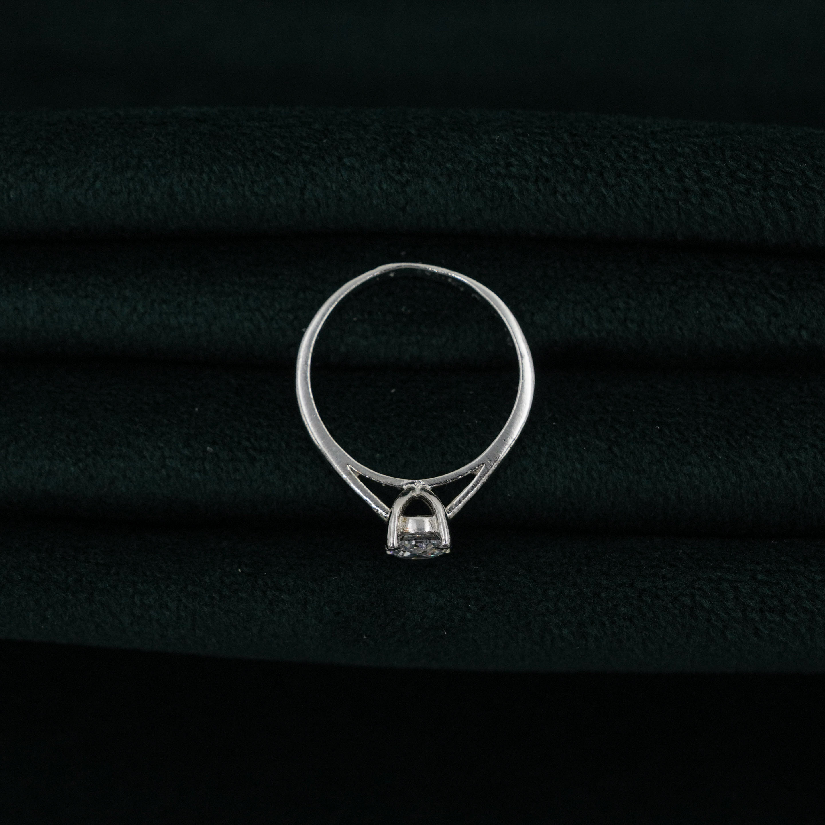 Silver Solitaire Ring