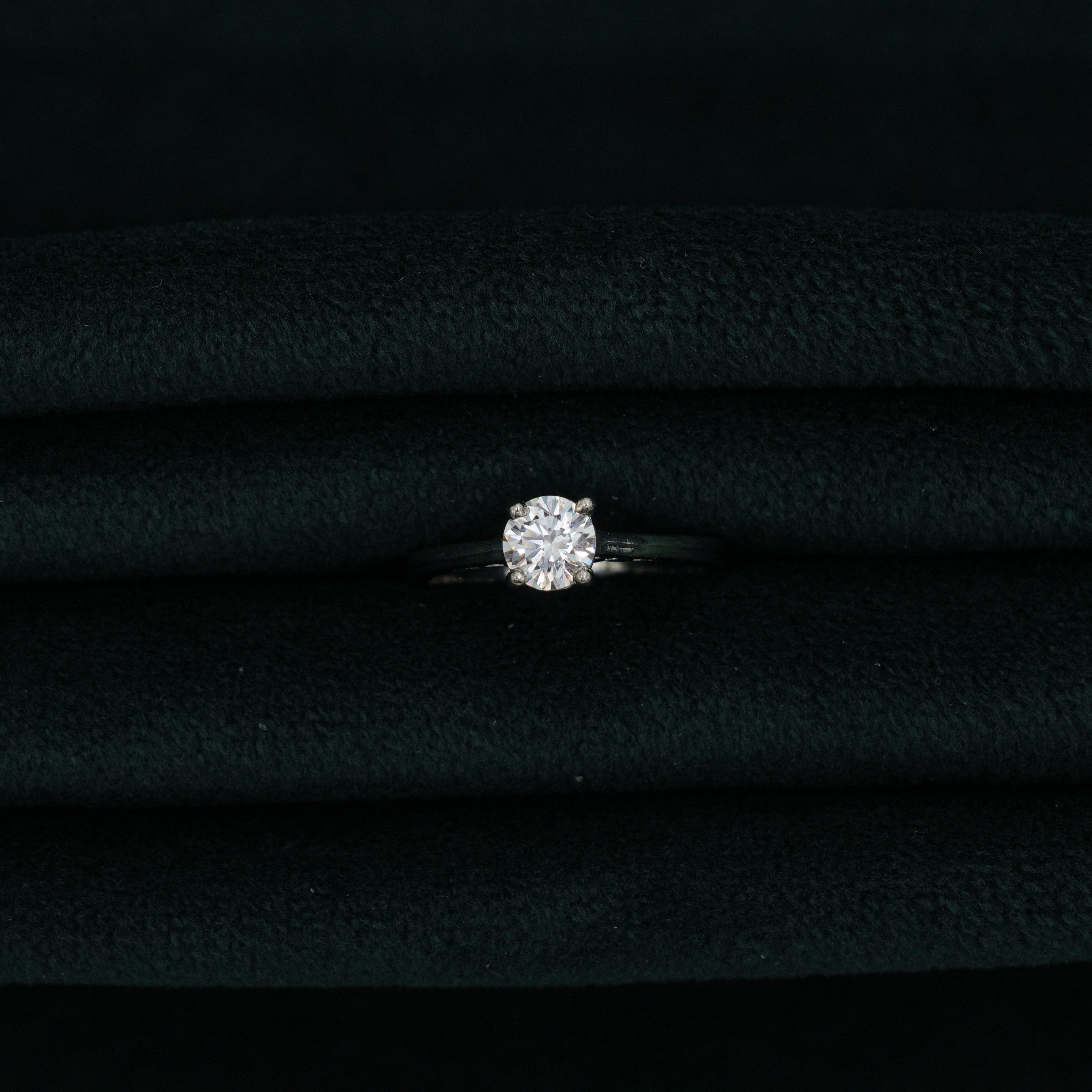 Silver Solitaire Ring