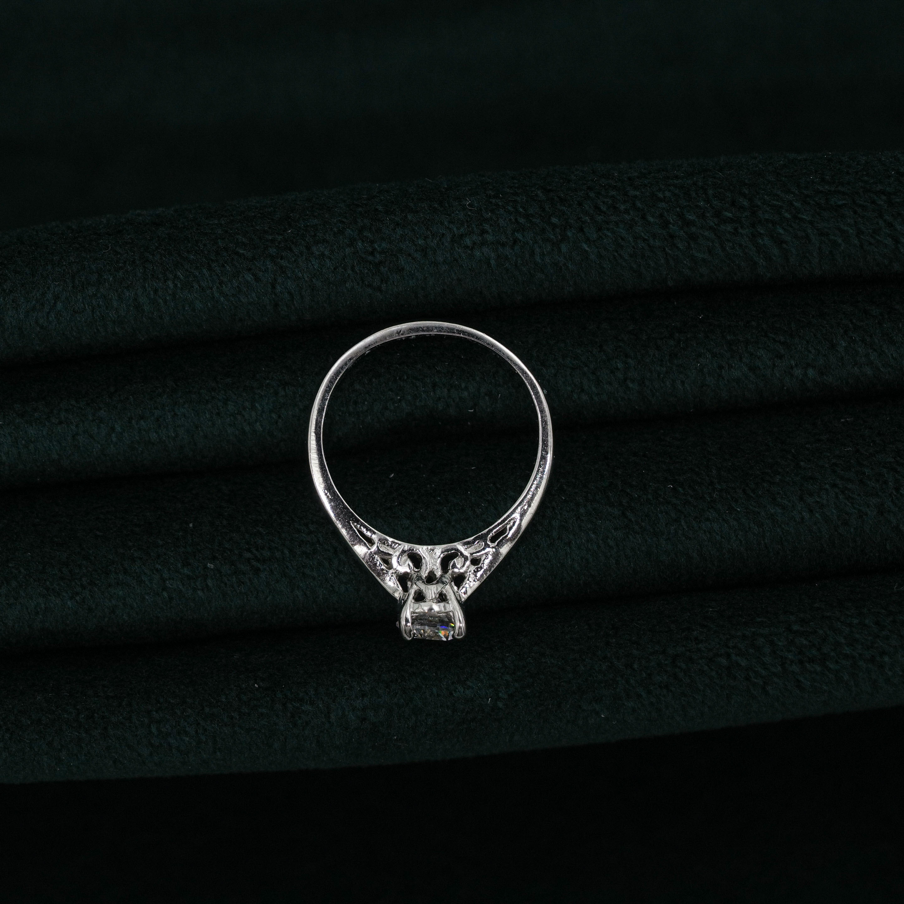 Silver Solitaire Ring