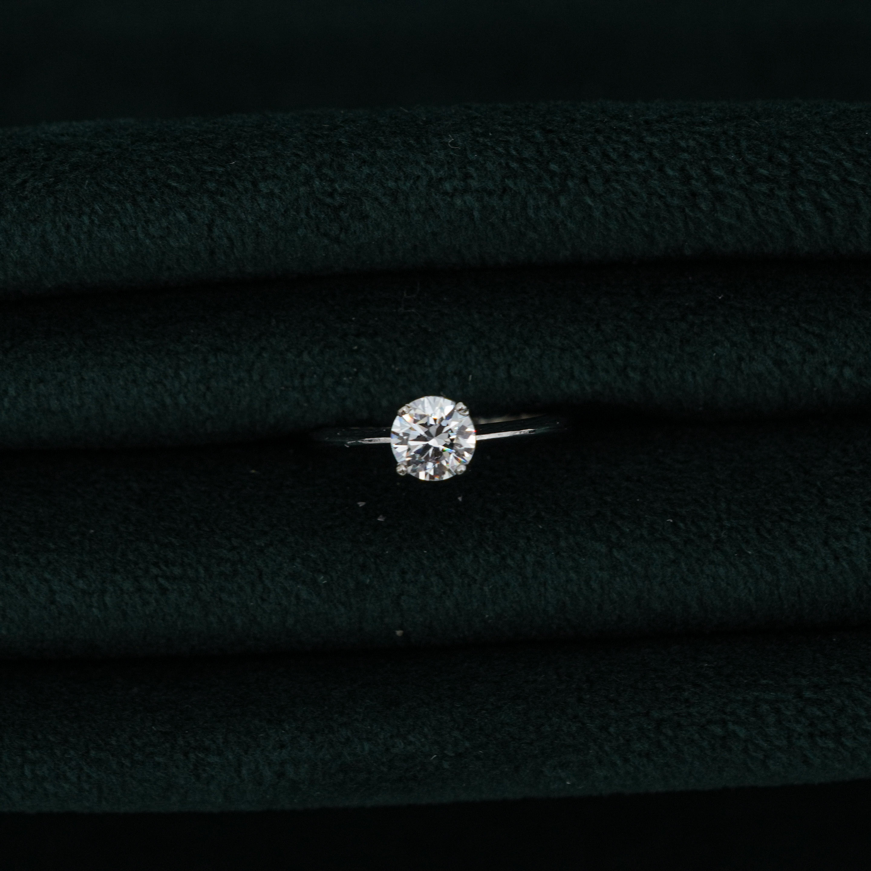 Silver Solitaire Ring