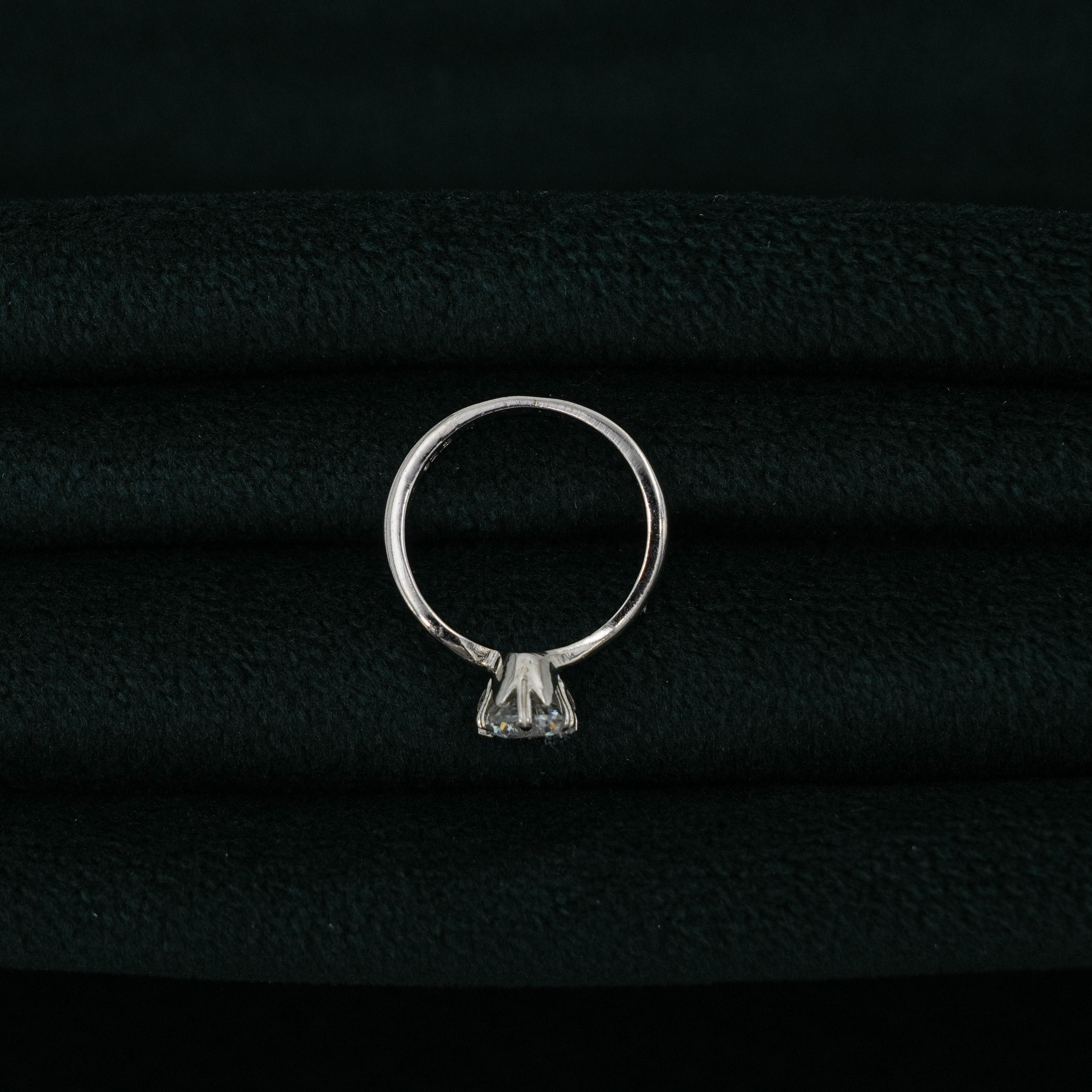 Silver Solitaire Ring