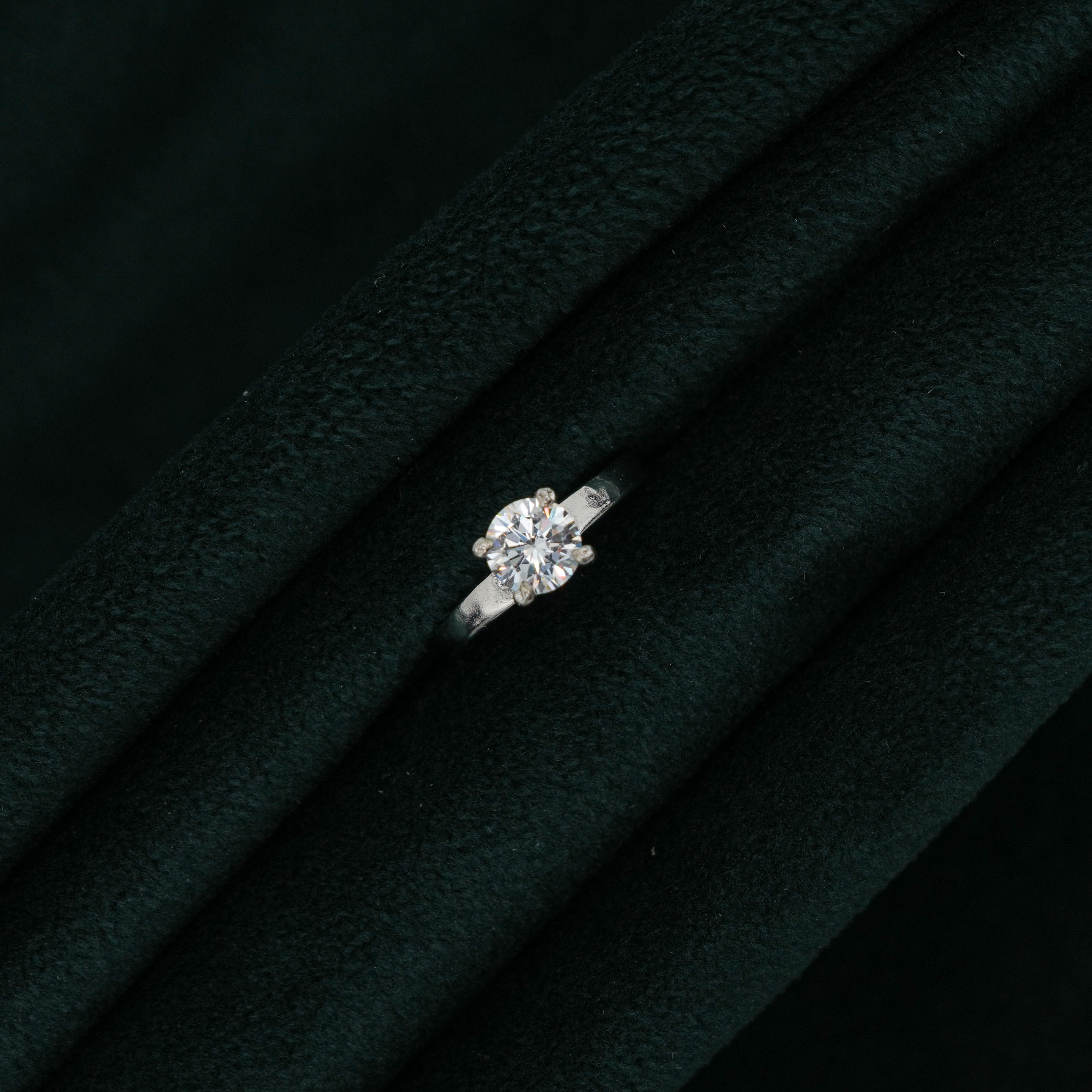 Silver Solitaire Ring