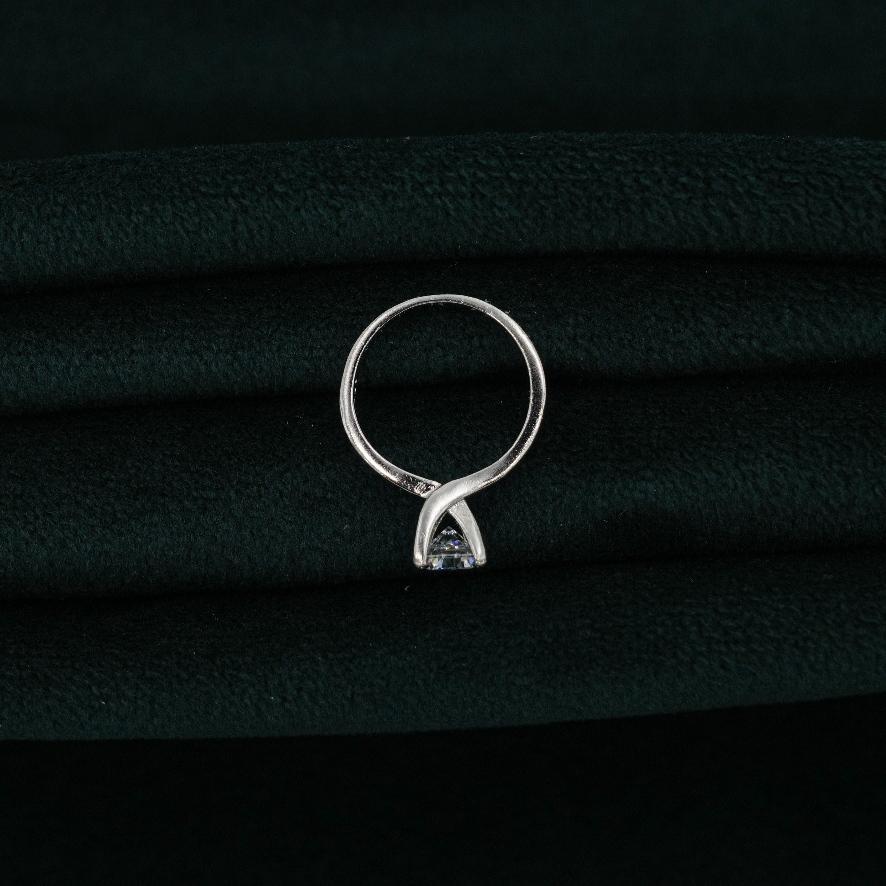 Silver Solitaire Ring