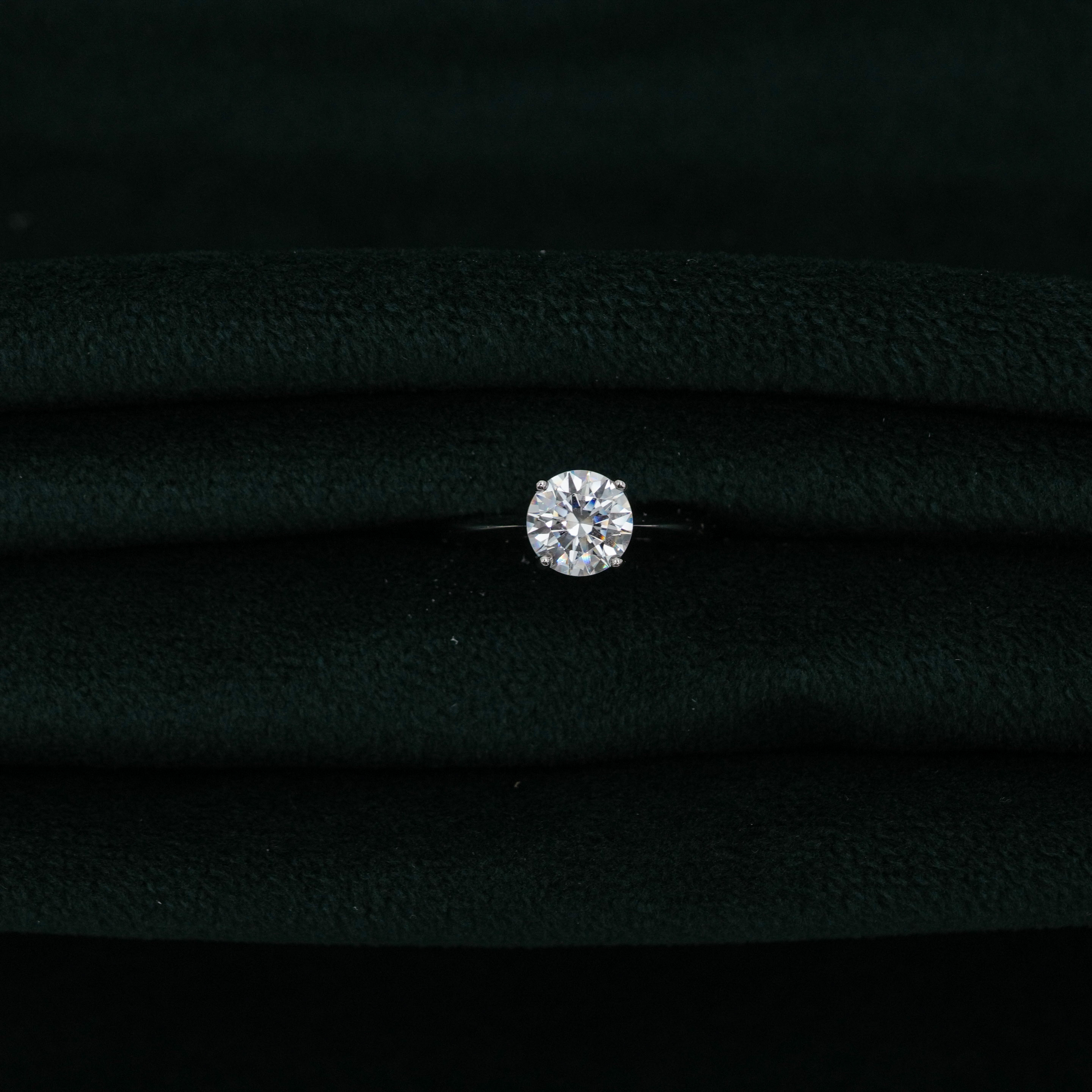 Silver Solitaire Ring