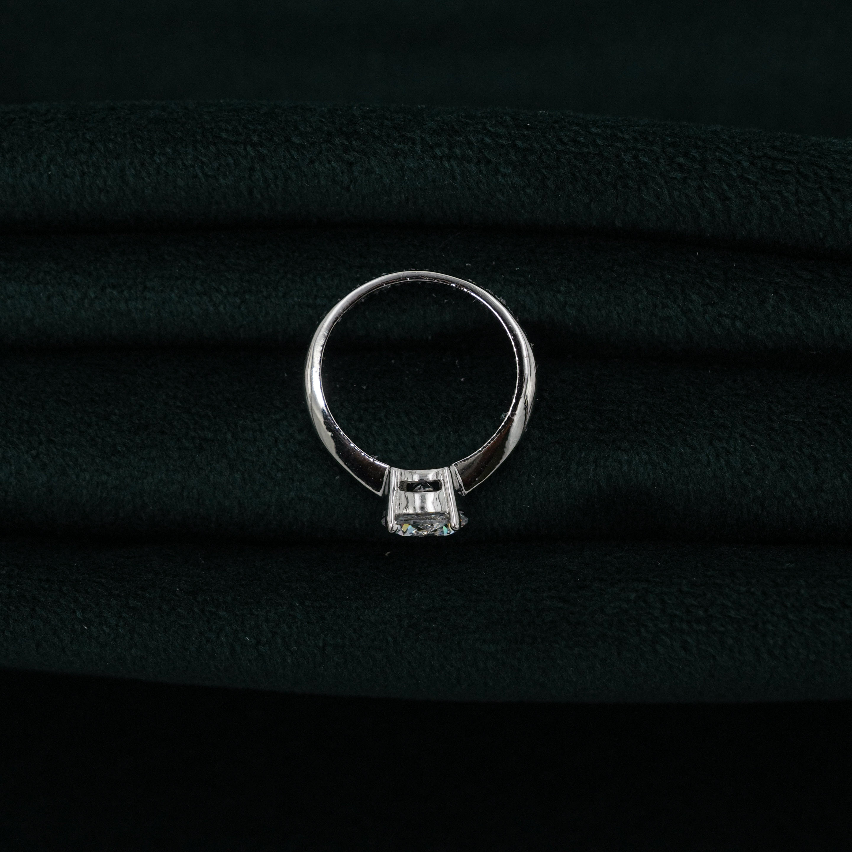 Silver Solitaire Ring