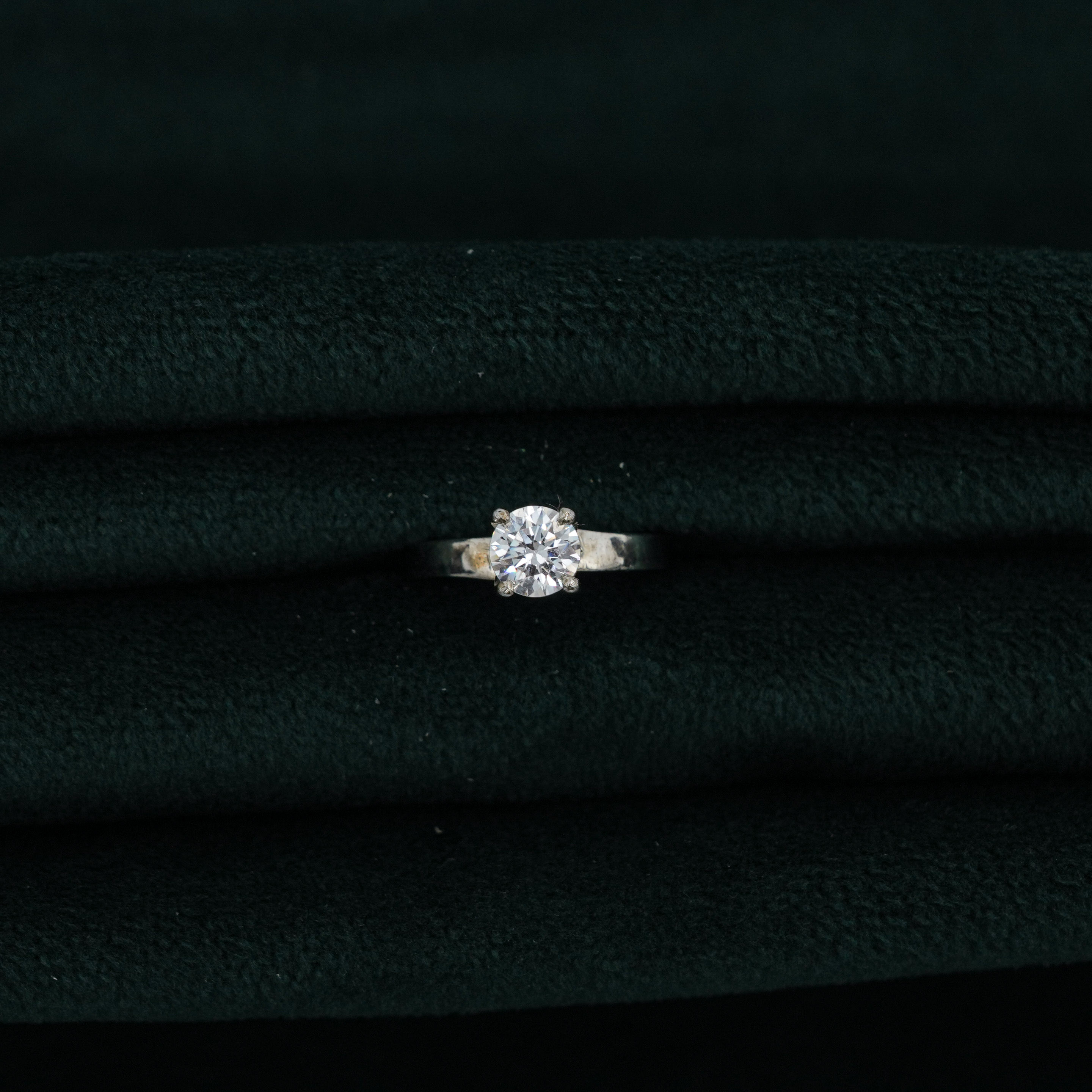 Silver Solitaire Ring