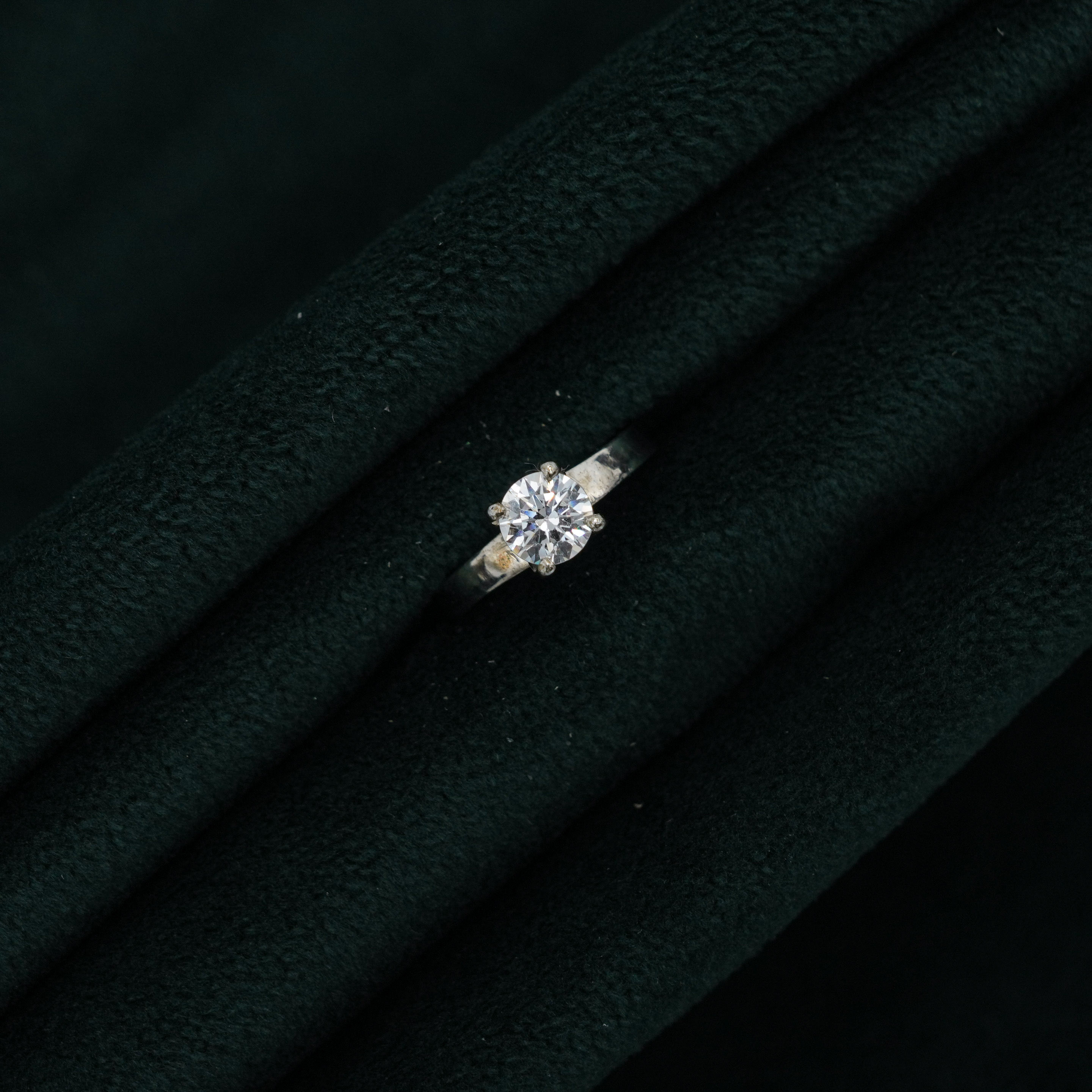 Silver Solitaire Ring